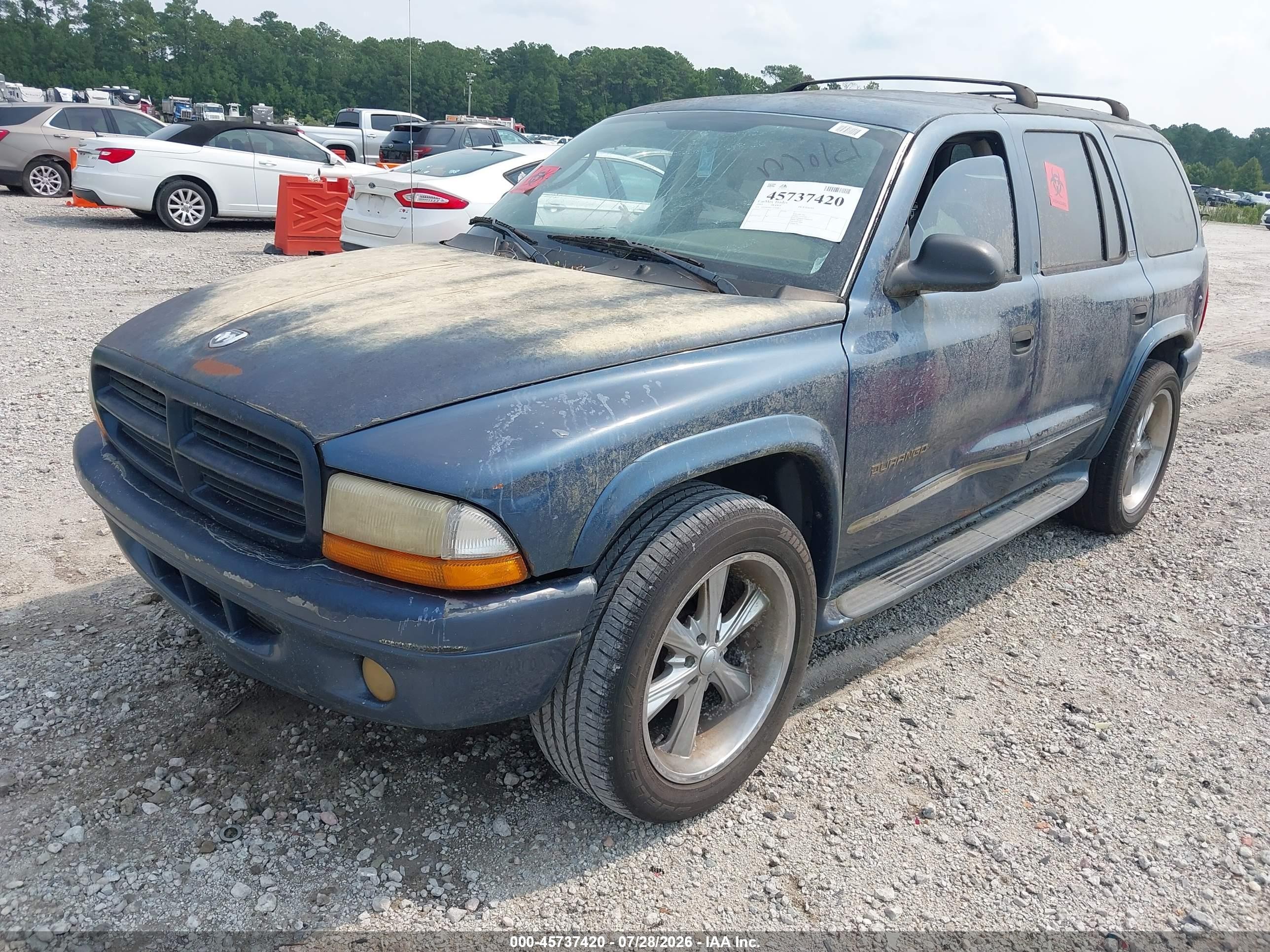 2003 Dodge Durango Slt Blue vin: 1D4HR48N73F560411