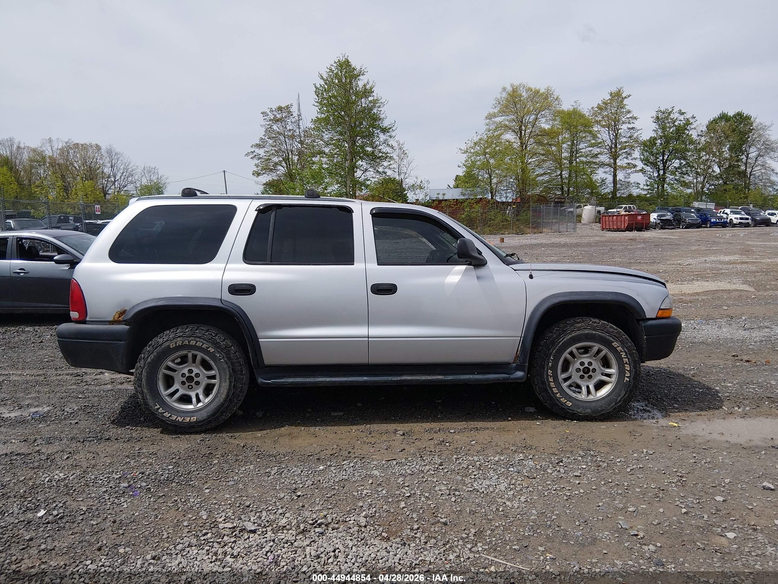 2003 Dodge Durango Sport/sxt Silver vin: 1D4HS38N23F624031