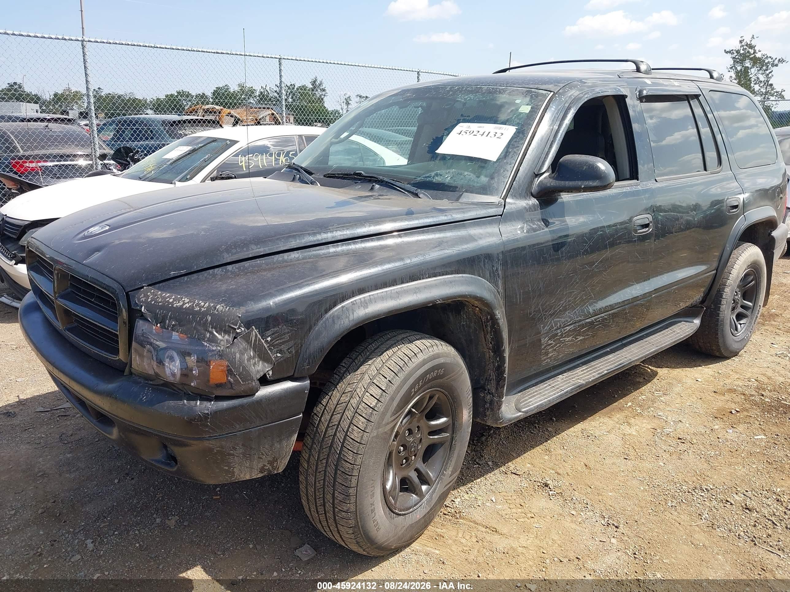 2003 Dodge Durango Sport/sxt Black vin: 1D4HS38N43F563748
