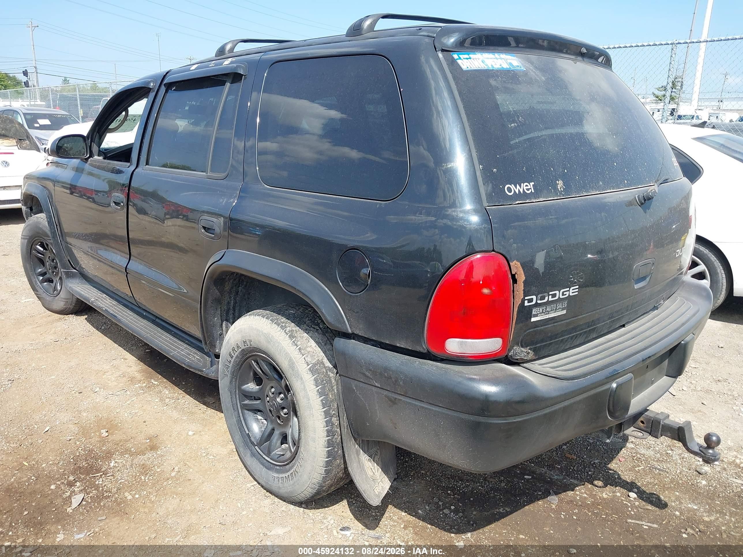 2003 Dodge Durango Sport/sxt Black vin: 1D4HS38N43F563748