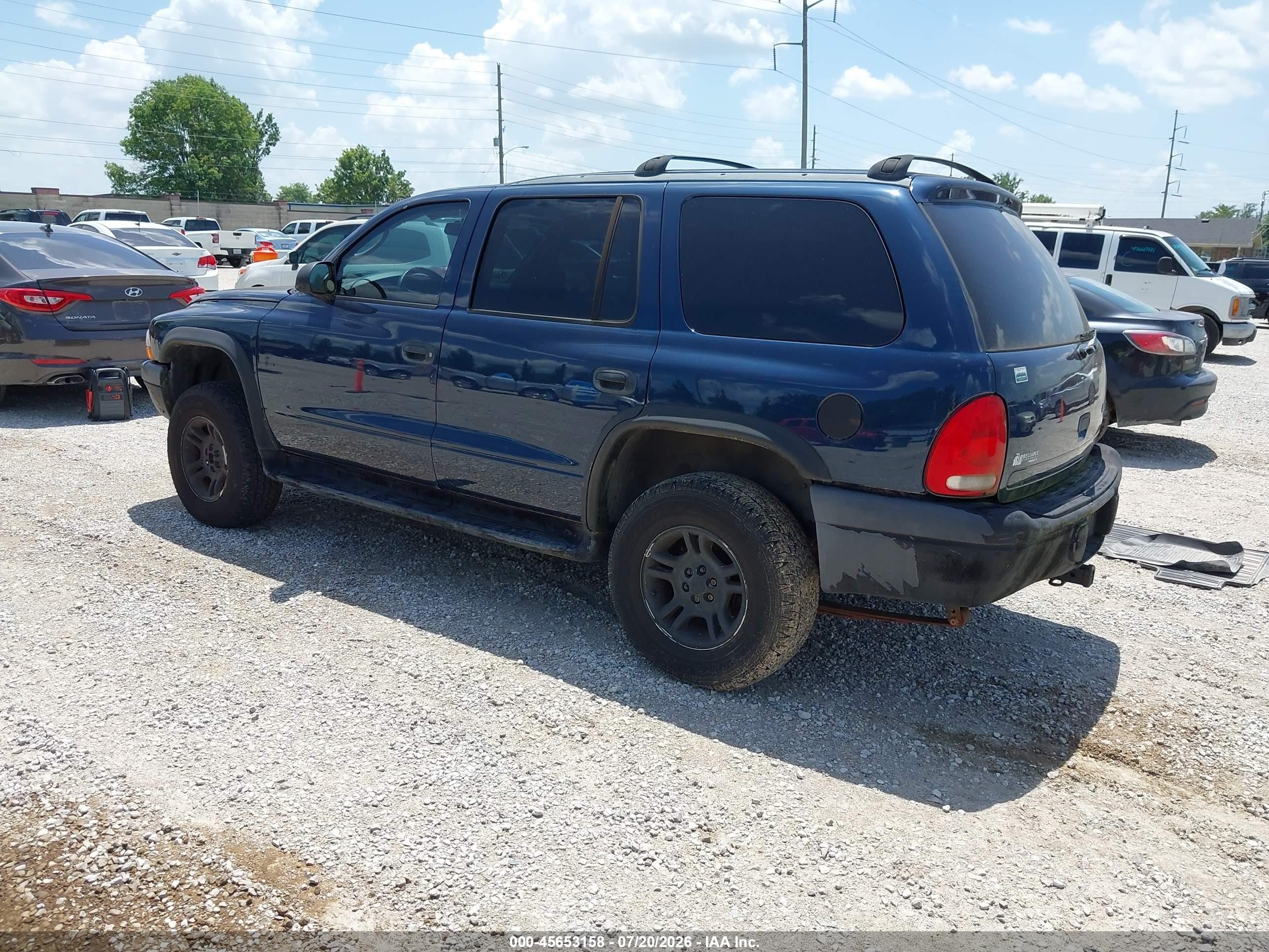2003 Dodge Durango Sport/sxt Blue vin: 1D4HS38N83F531059