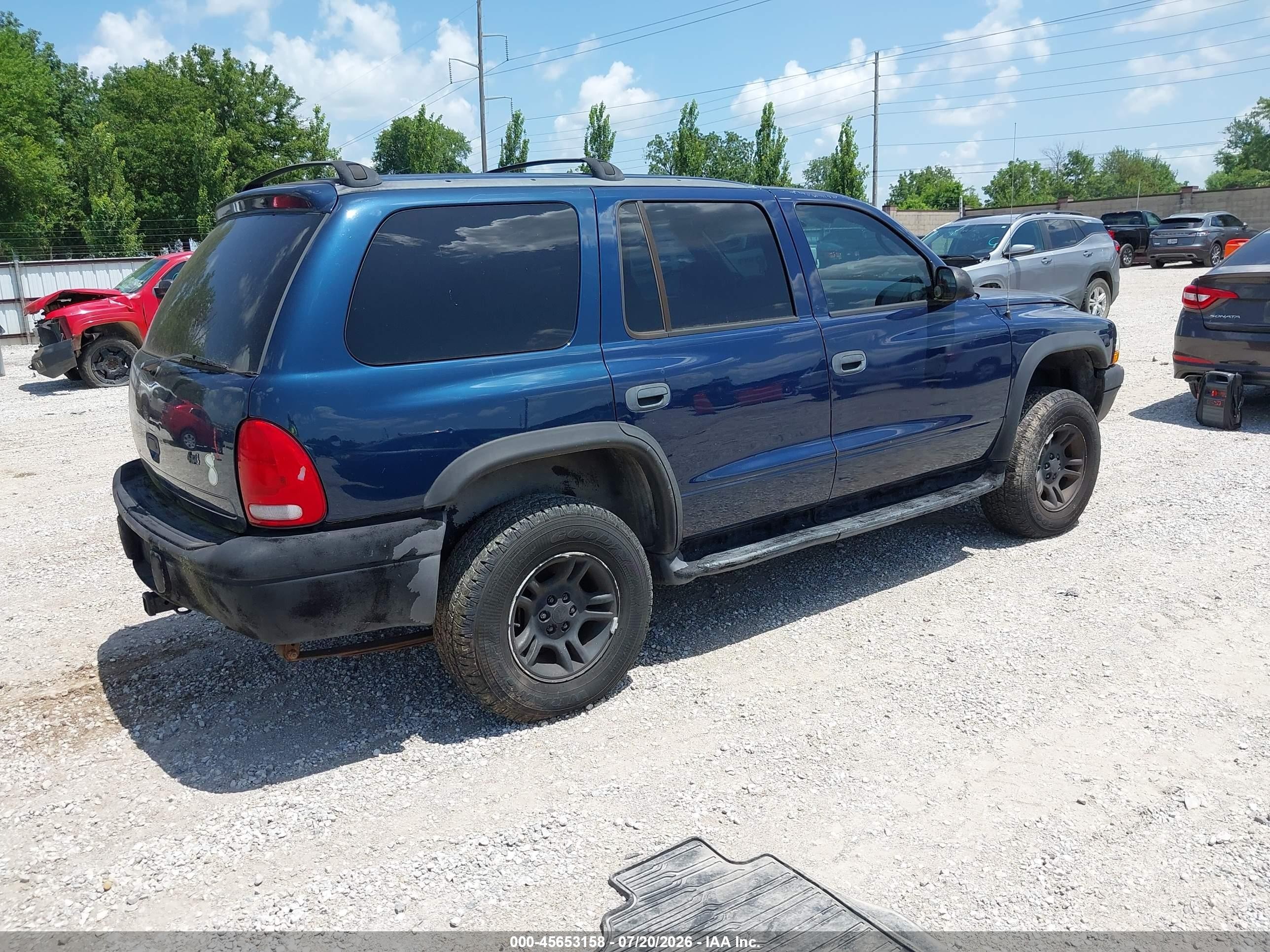 2003 Dodge Durango Sport/sxt Blue vin: 1D4HS38N83F531059