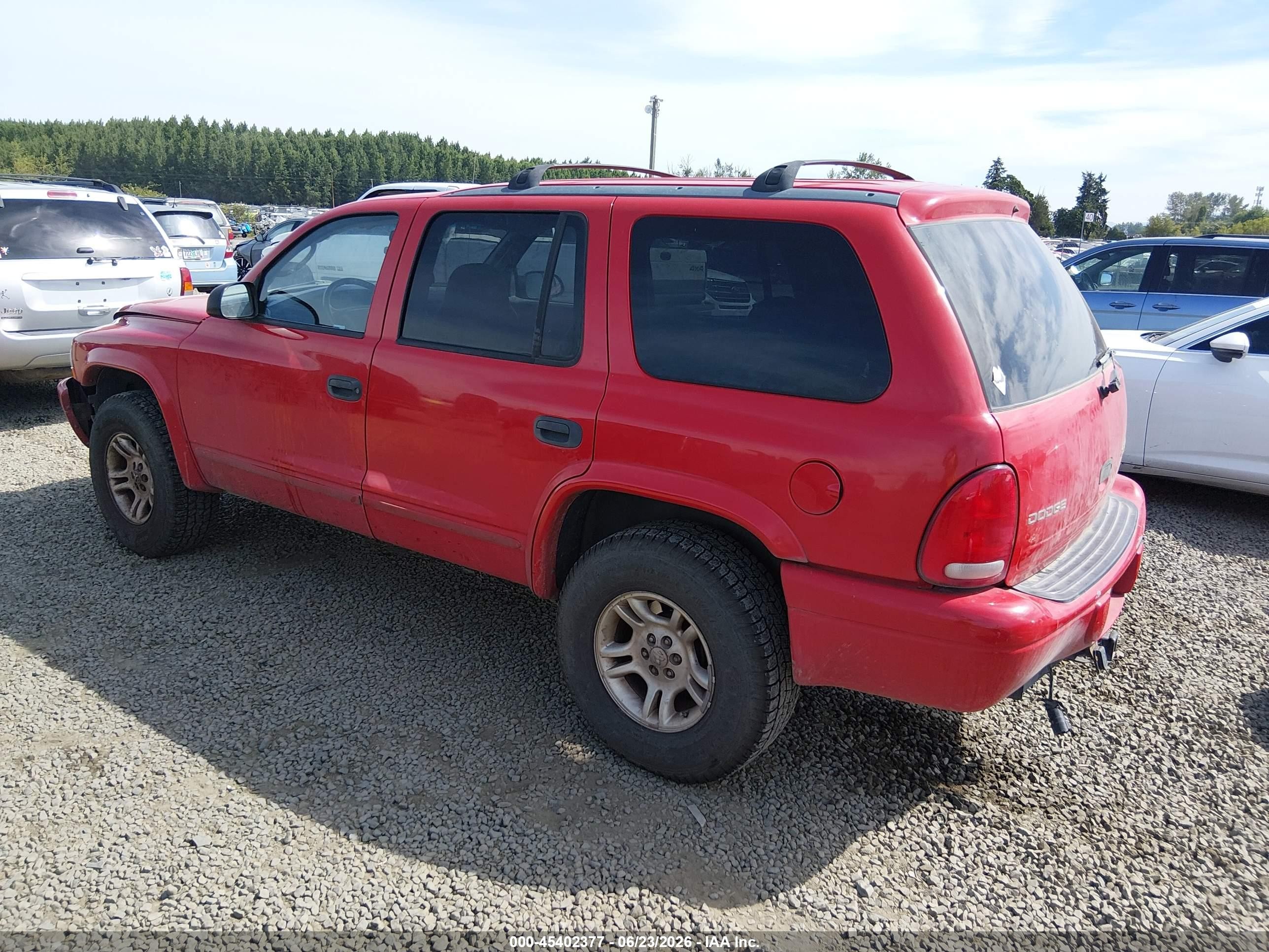 2003 Dodge Durango Slt Red vin: 1D4HS48N53F580922