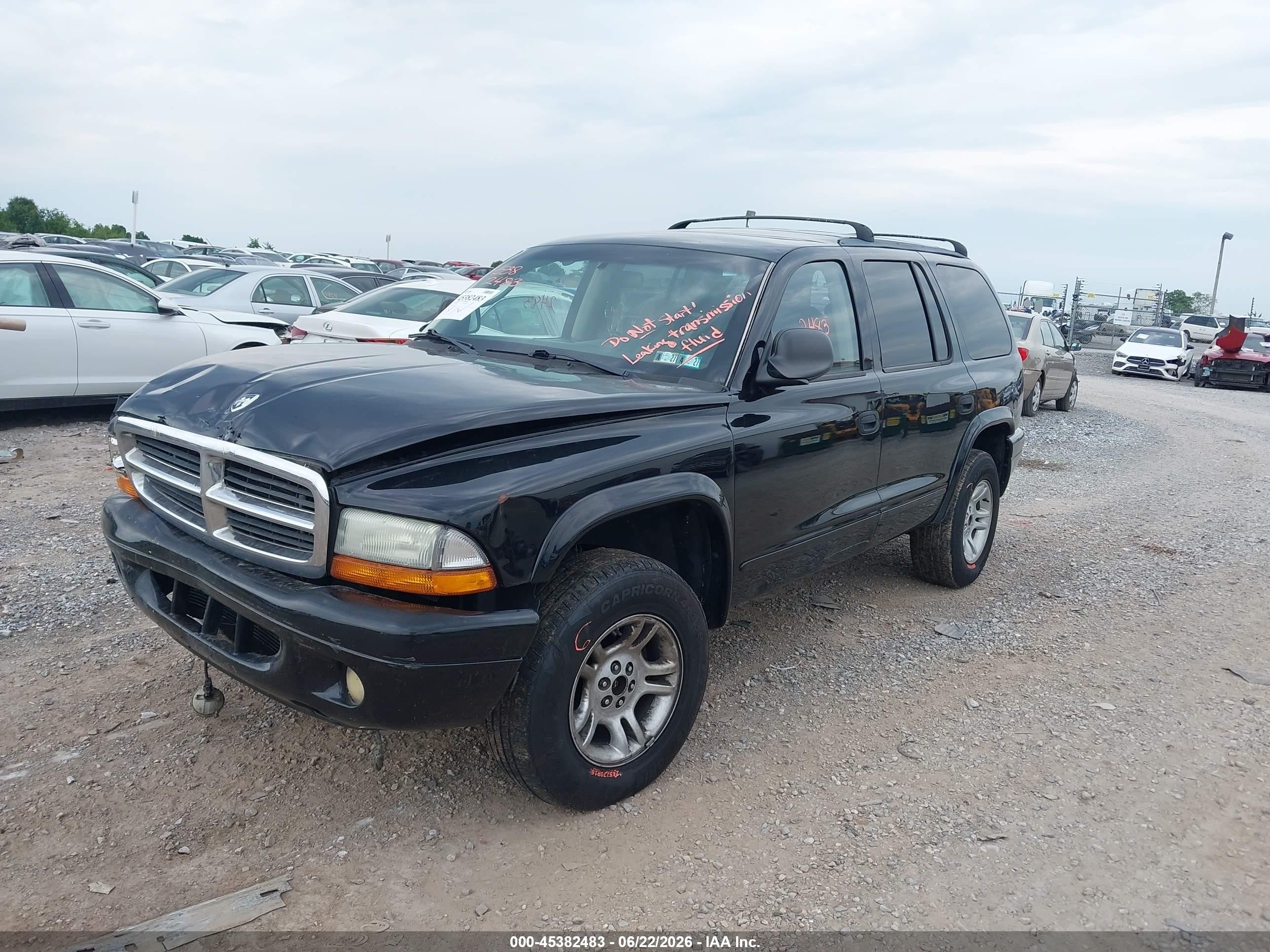 2003 Dodge Durango Slt Black vin: 1D4HS48N83F566013