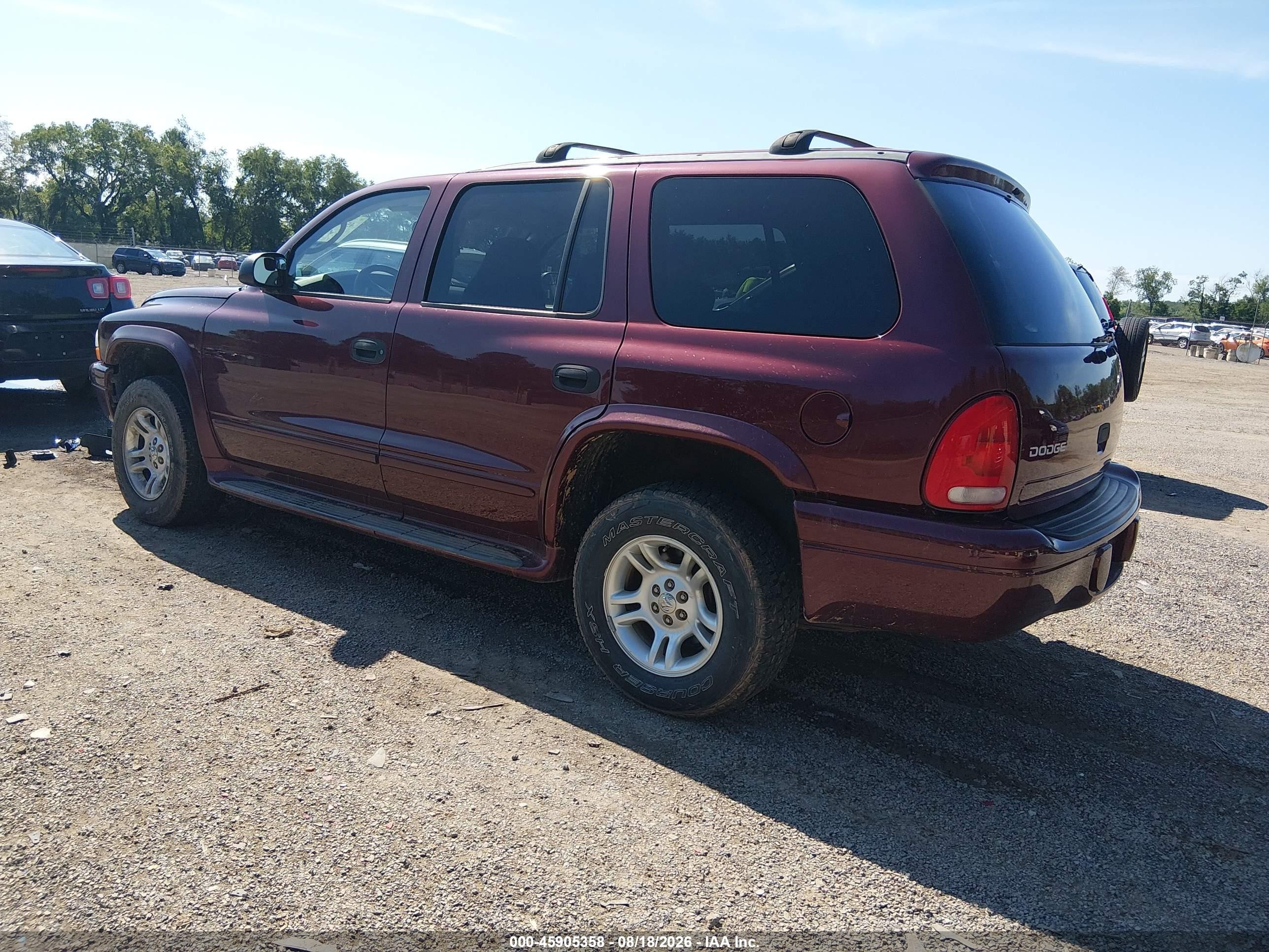 2003 Dodge Durango Slt Plus Burgundy vin: 1D4HS58N83F550352