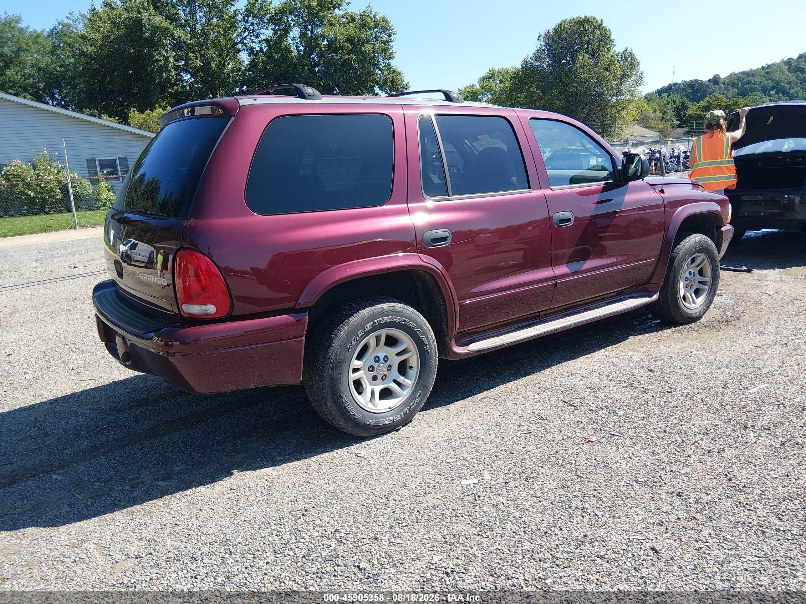 2003 Dodge Durango Slt Plus Burgundy vin: 1D4HS58N83F550352