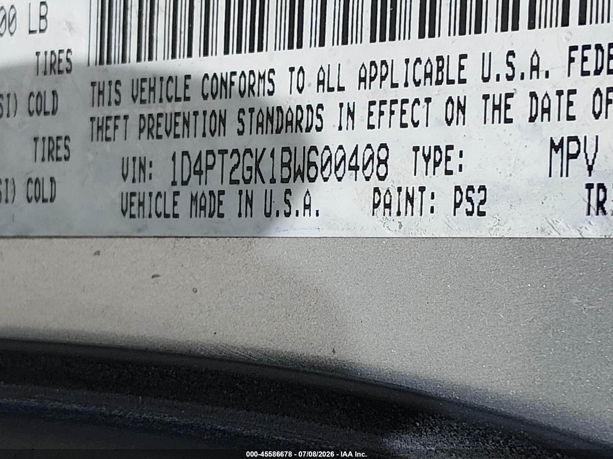 2011 Dodge Nitro Se Silver vin: 1D4PT2GK1BW600408