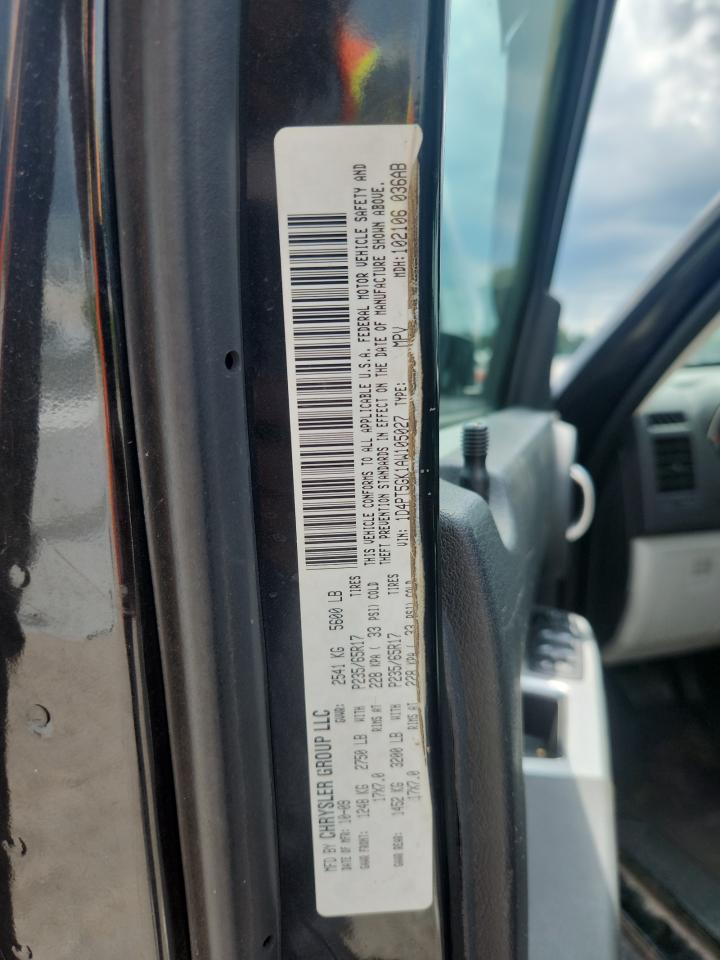 2010 Dodge Nitro Sxt Black vin: 1D4PT5GK1AW105027