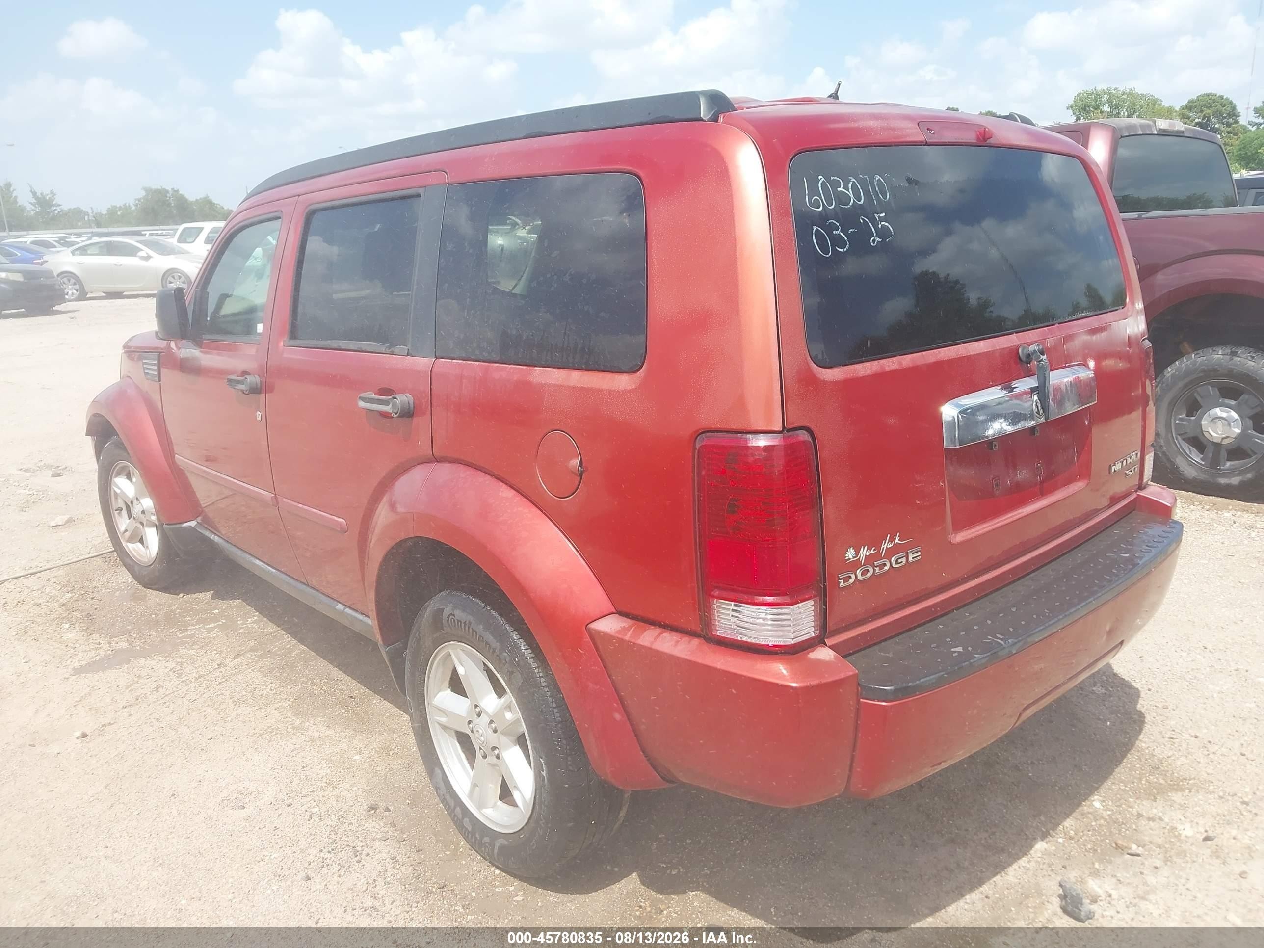 2010 Dodge Nitro Sxt Orange vin: 1D4PT5GK7AW106702