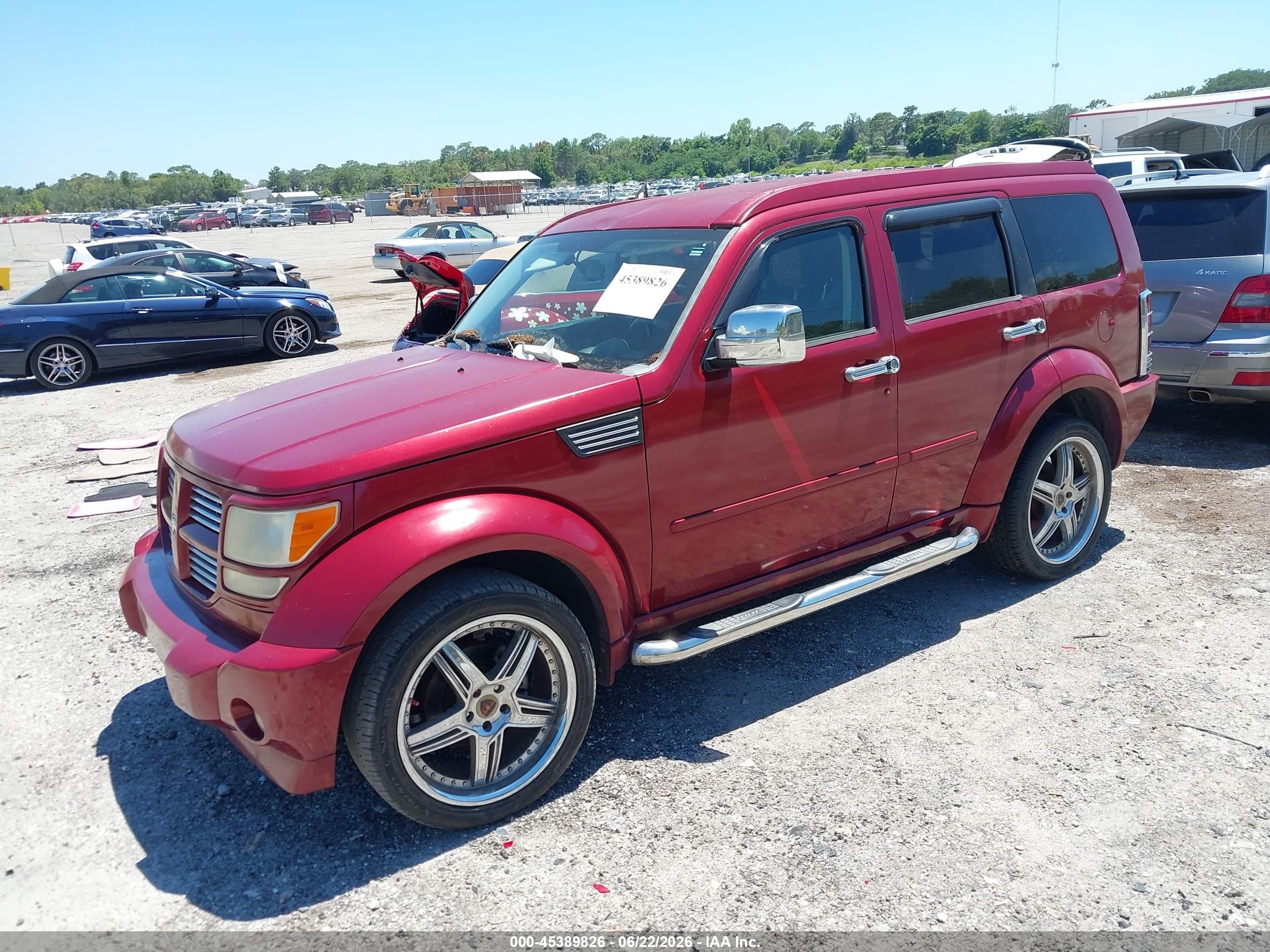 2010 Dodge Nitro Sxt Burgundy vin: 1D4PT5GKXAW131917