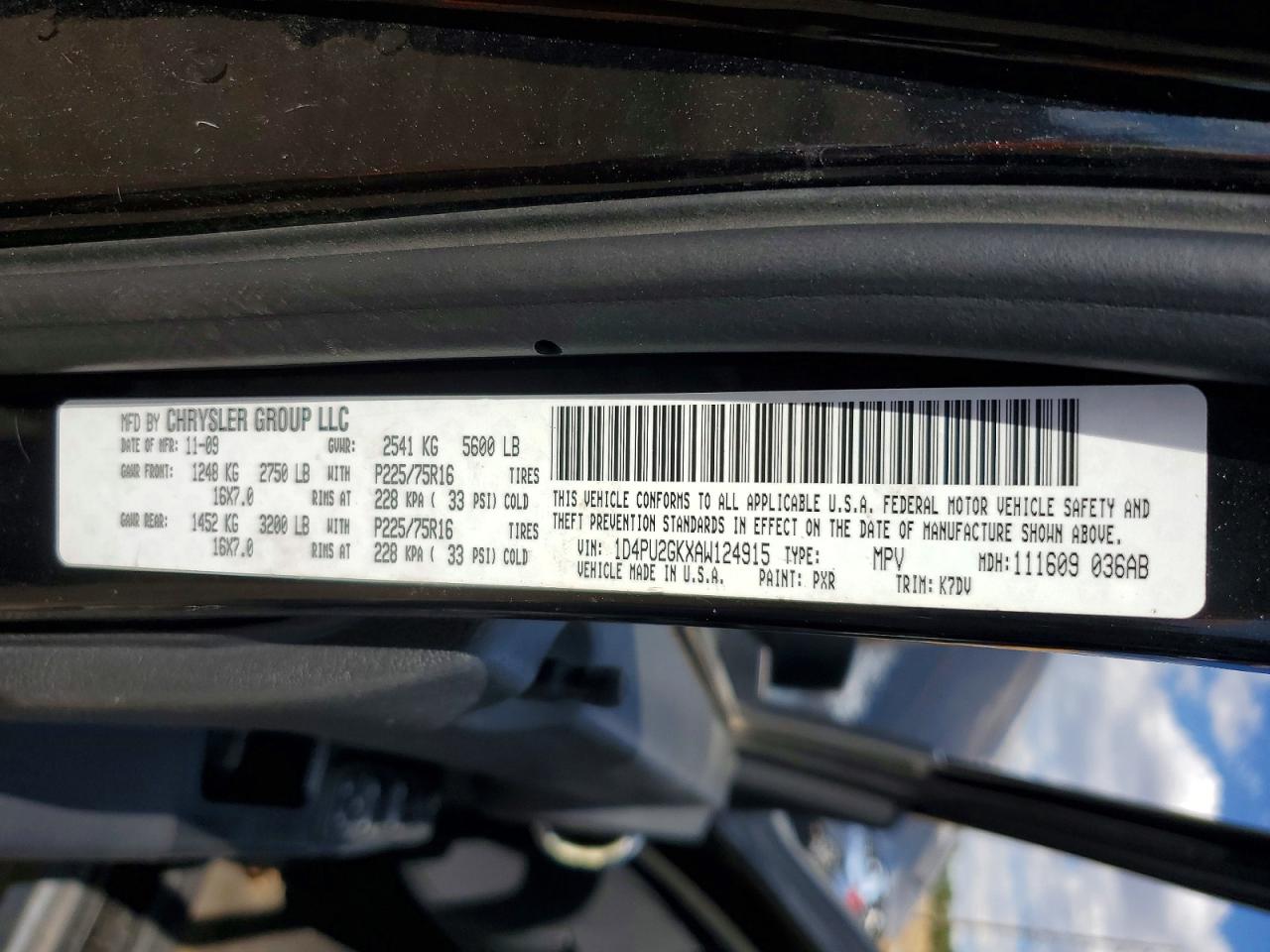 2010 Dodge Nitro Se Black vin: 1D4PU2GKXAW124915