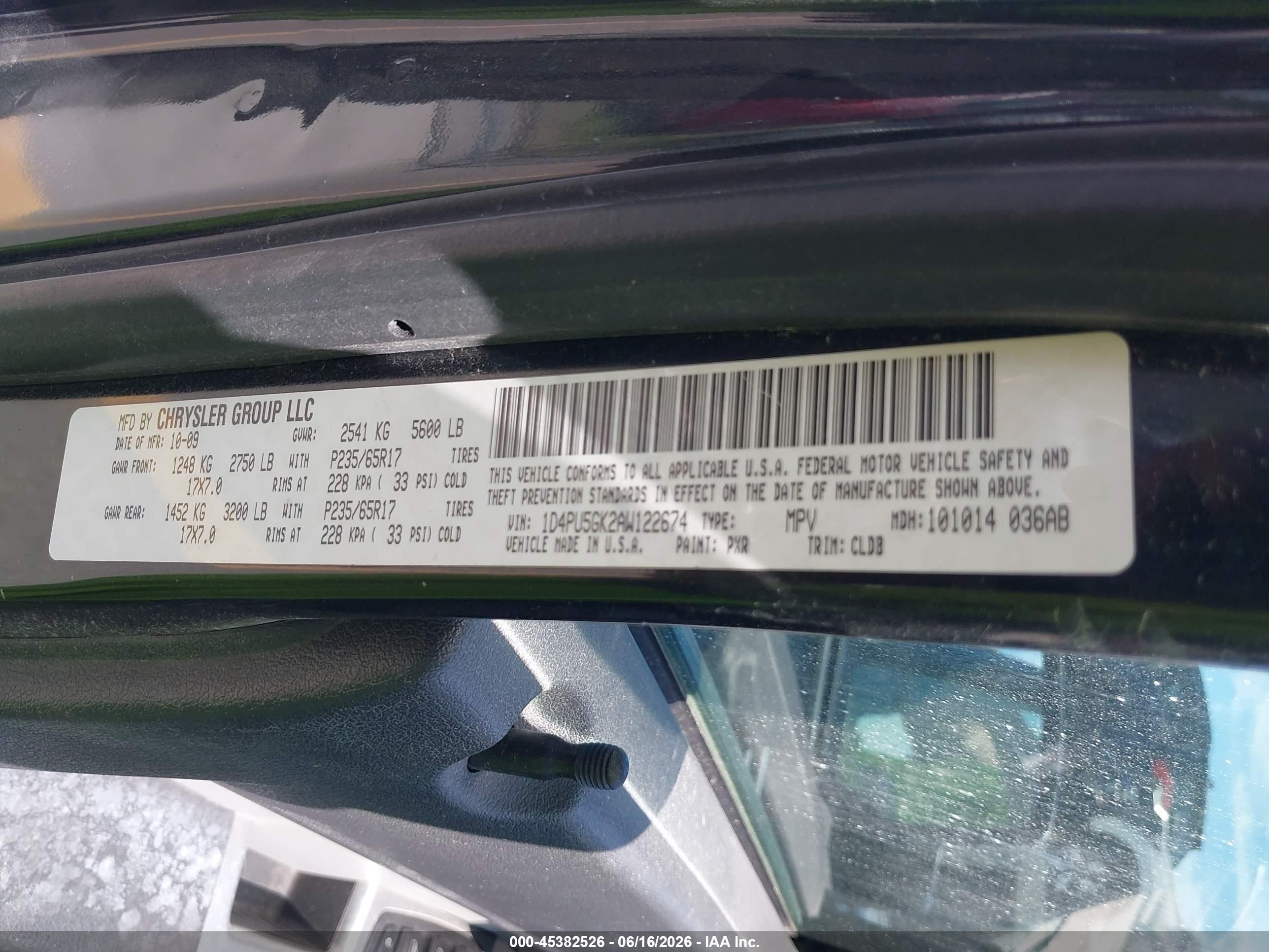 2010 Dodge Nitro Sxt Black vin: 1D4PU5GK2AW122674