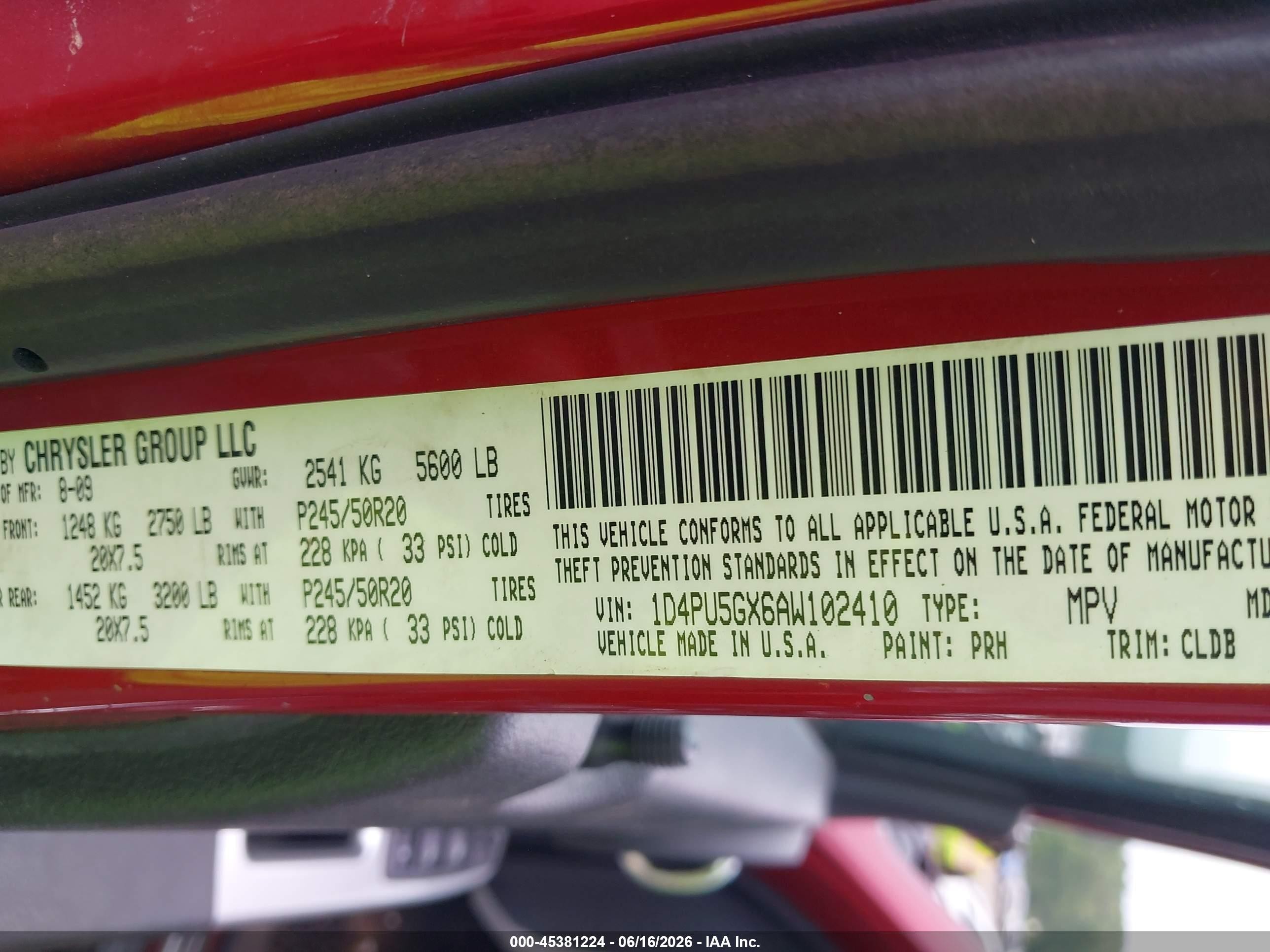 2010 Dodge Nitro Sxt Red vin: 1D4PU5GX6AW102410