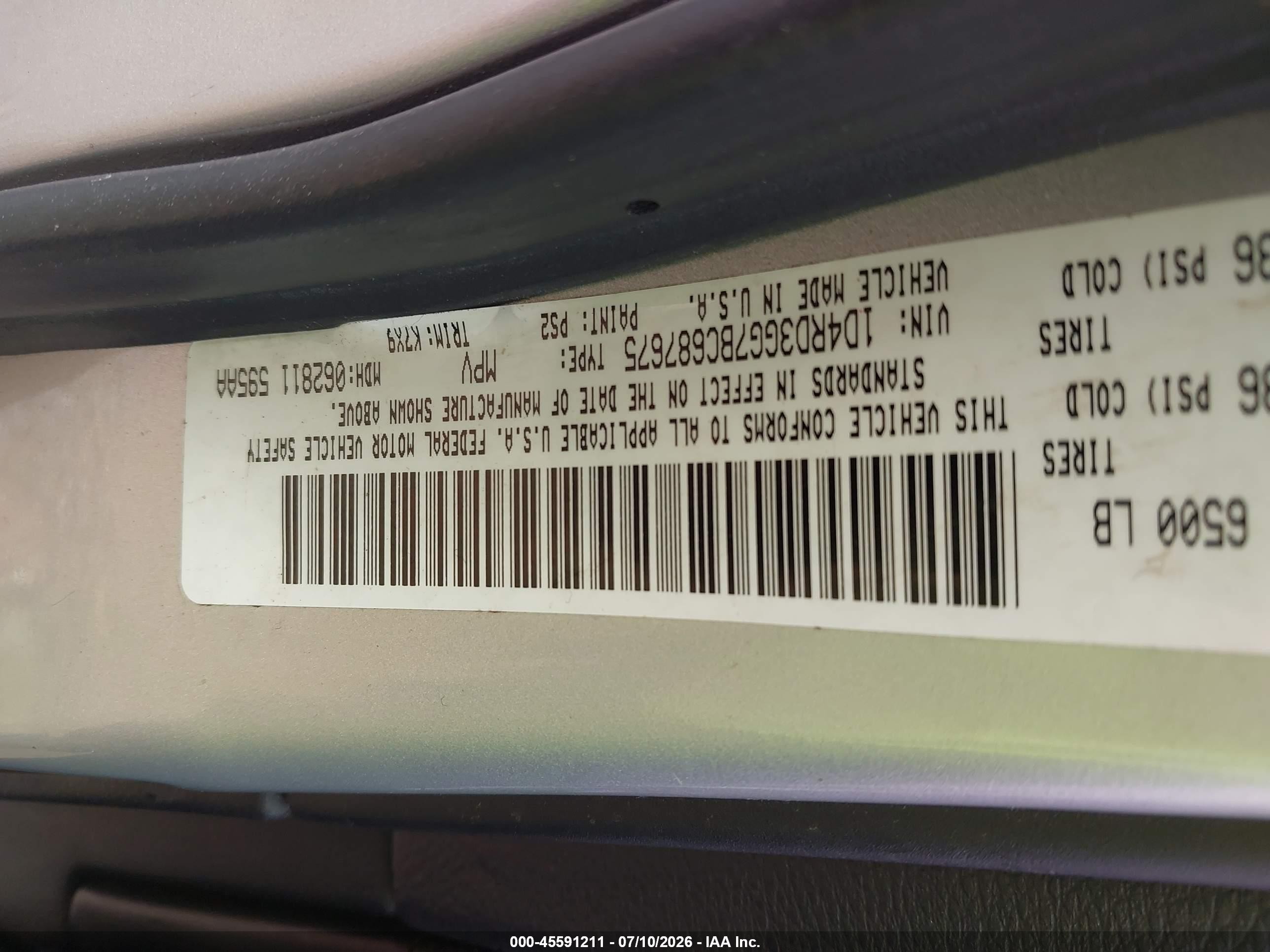 2011 Dodge Durango Heat Silver vin: 1D4RD3GG7BC687675