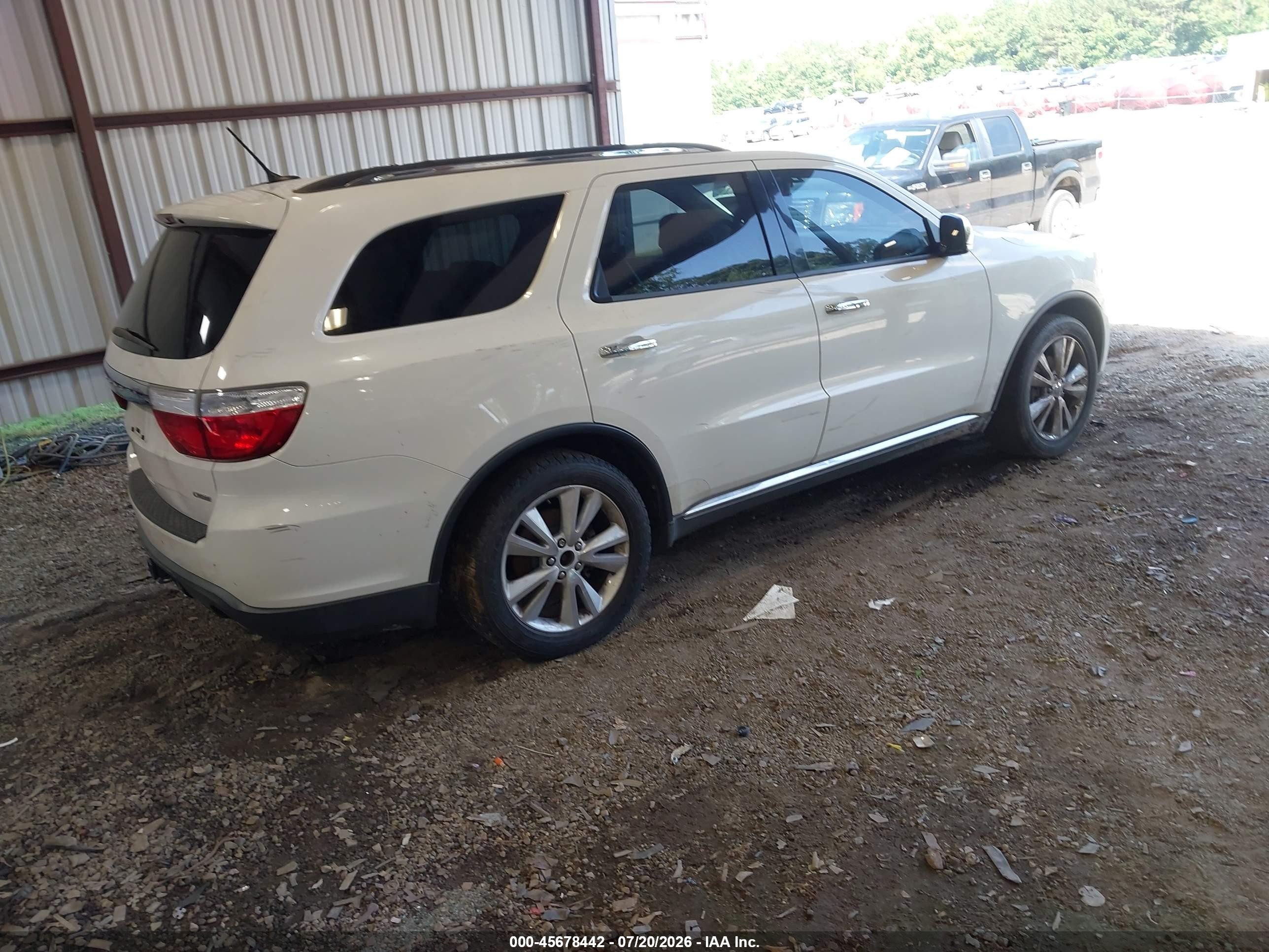 2011 Dodge Durango Crew White vin: 1D4RD4GG2BC598490