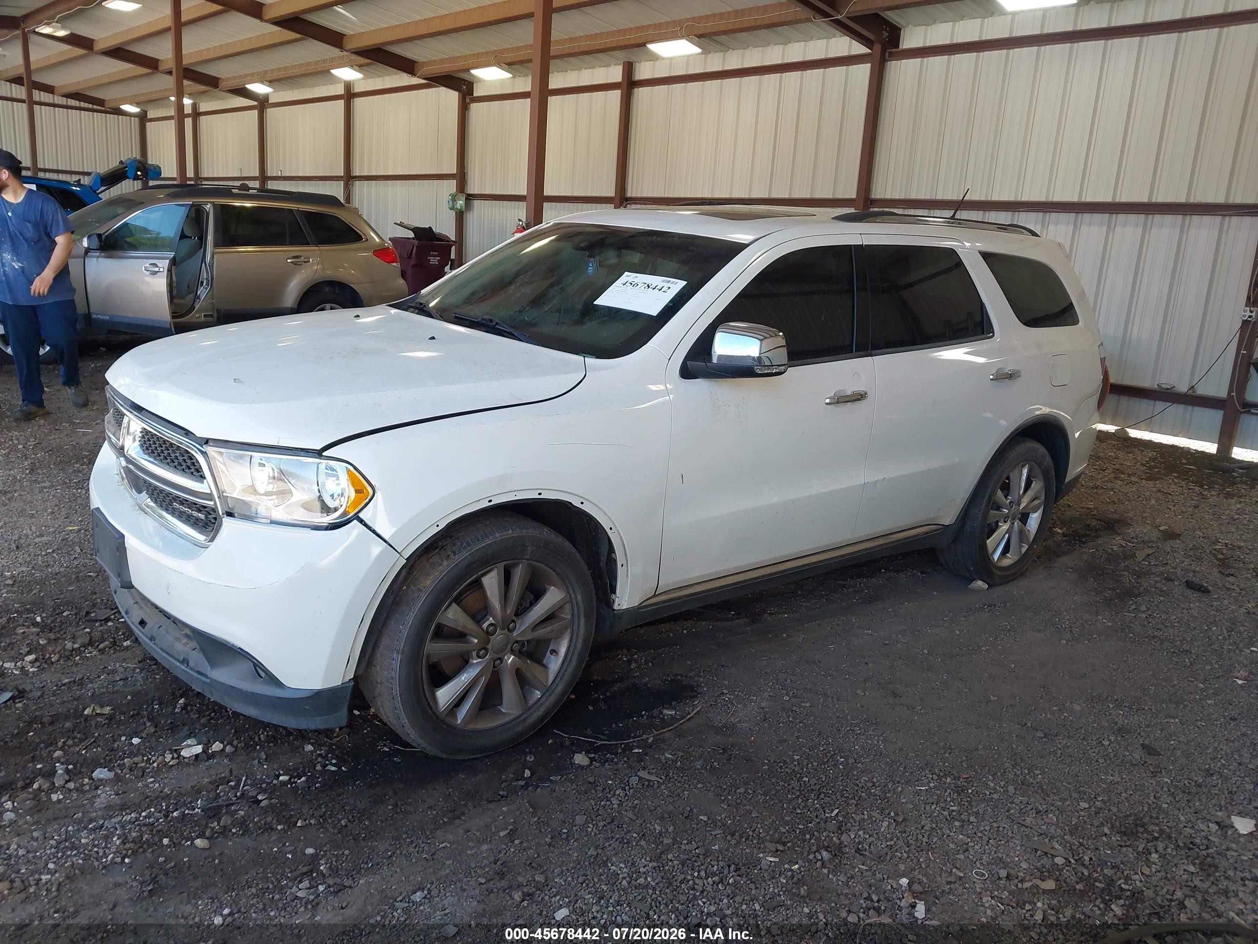 2011 Dodge Durango Crew White vin: 1D4RD4GG2BC598490