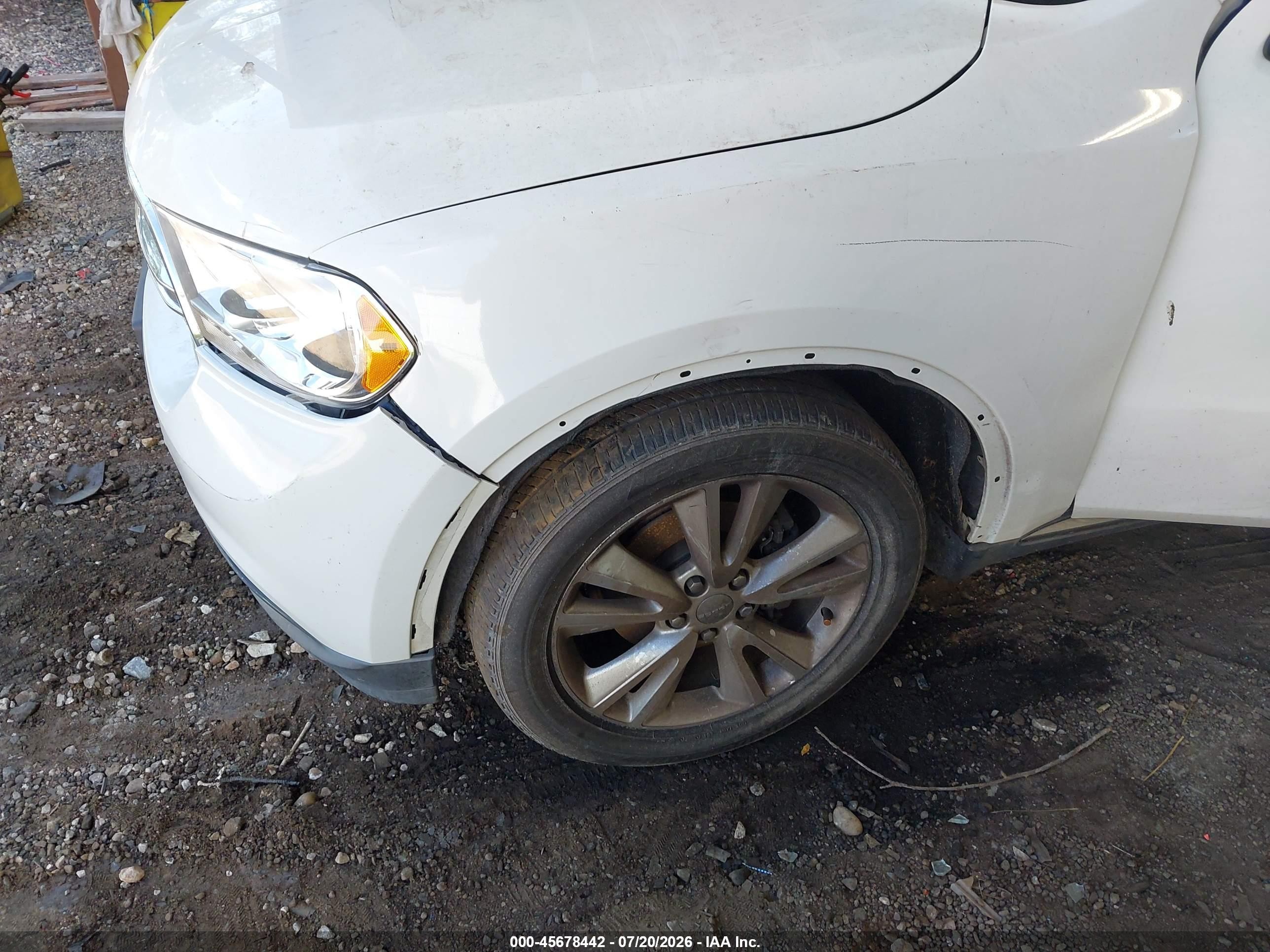 2011 Dodge Durango Crew White vin: 1D4RD4GG2BC598490