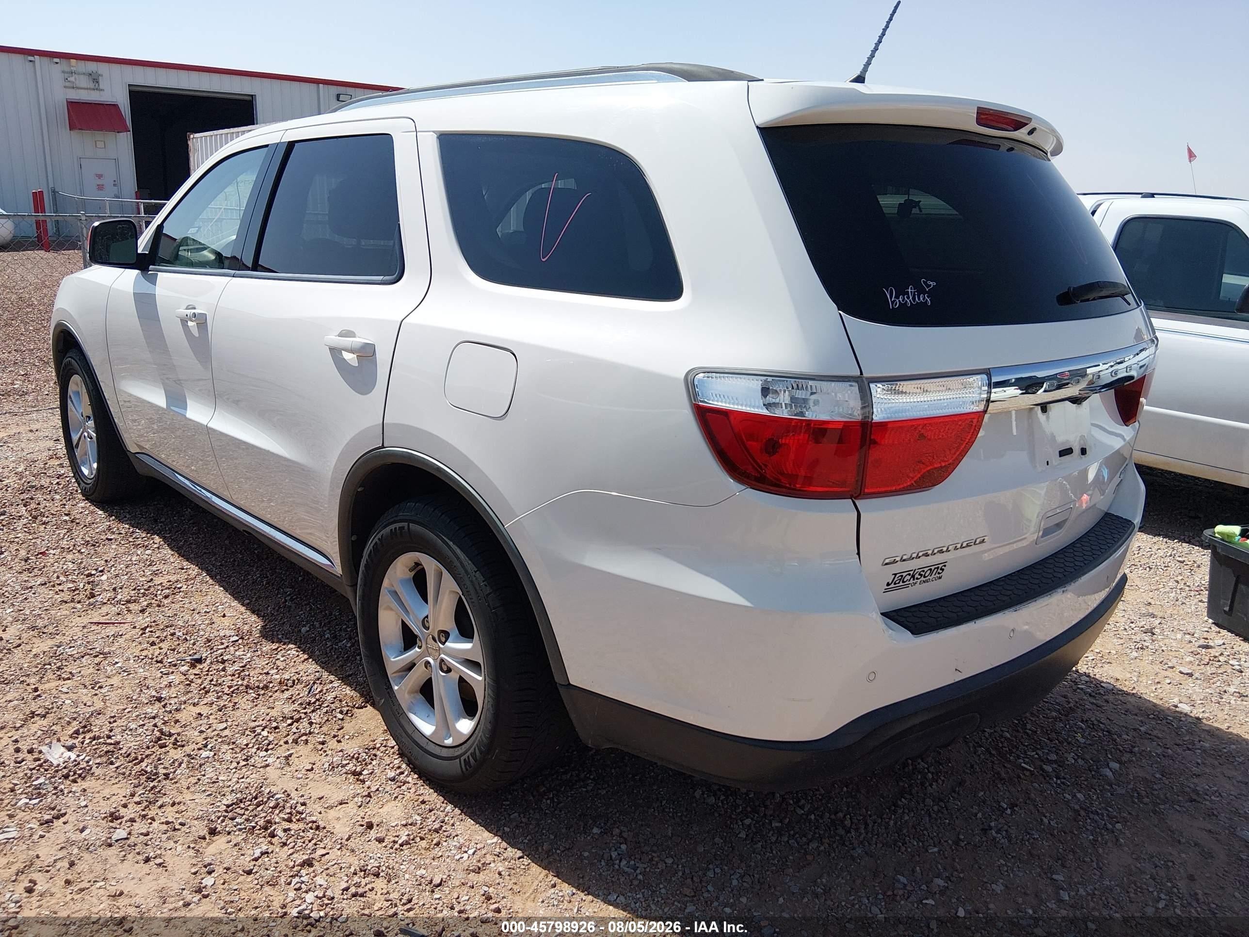 2011 Dodge Durango Crew White vin: 1D4RD4GG2BC633934
