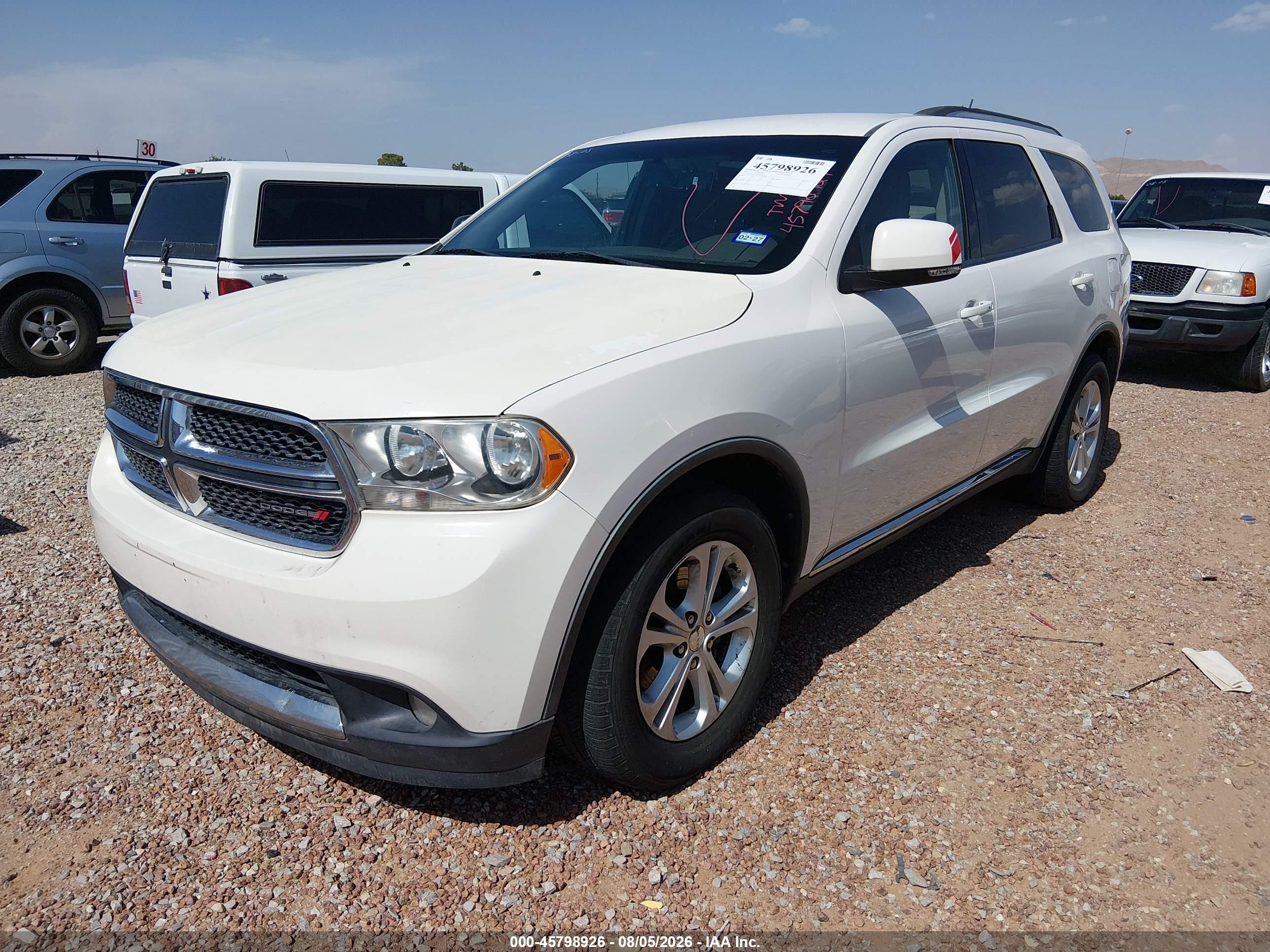 2011 Dodge Durango Crew White vin: 1D4RD4GG2BC633934