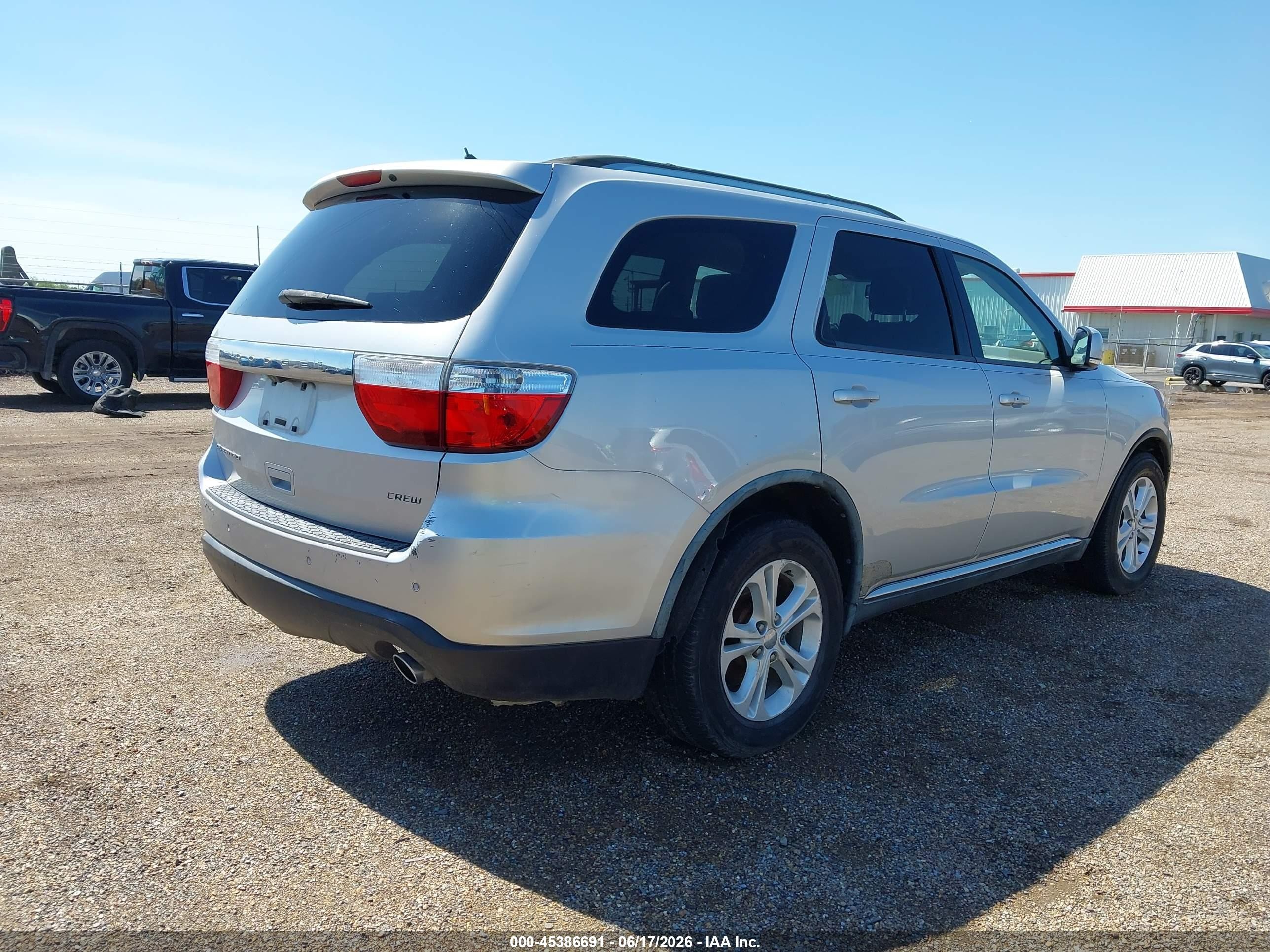 2011 Dodge Durango Crew Silver vin: 1D4RD4GG3BC598188