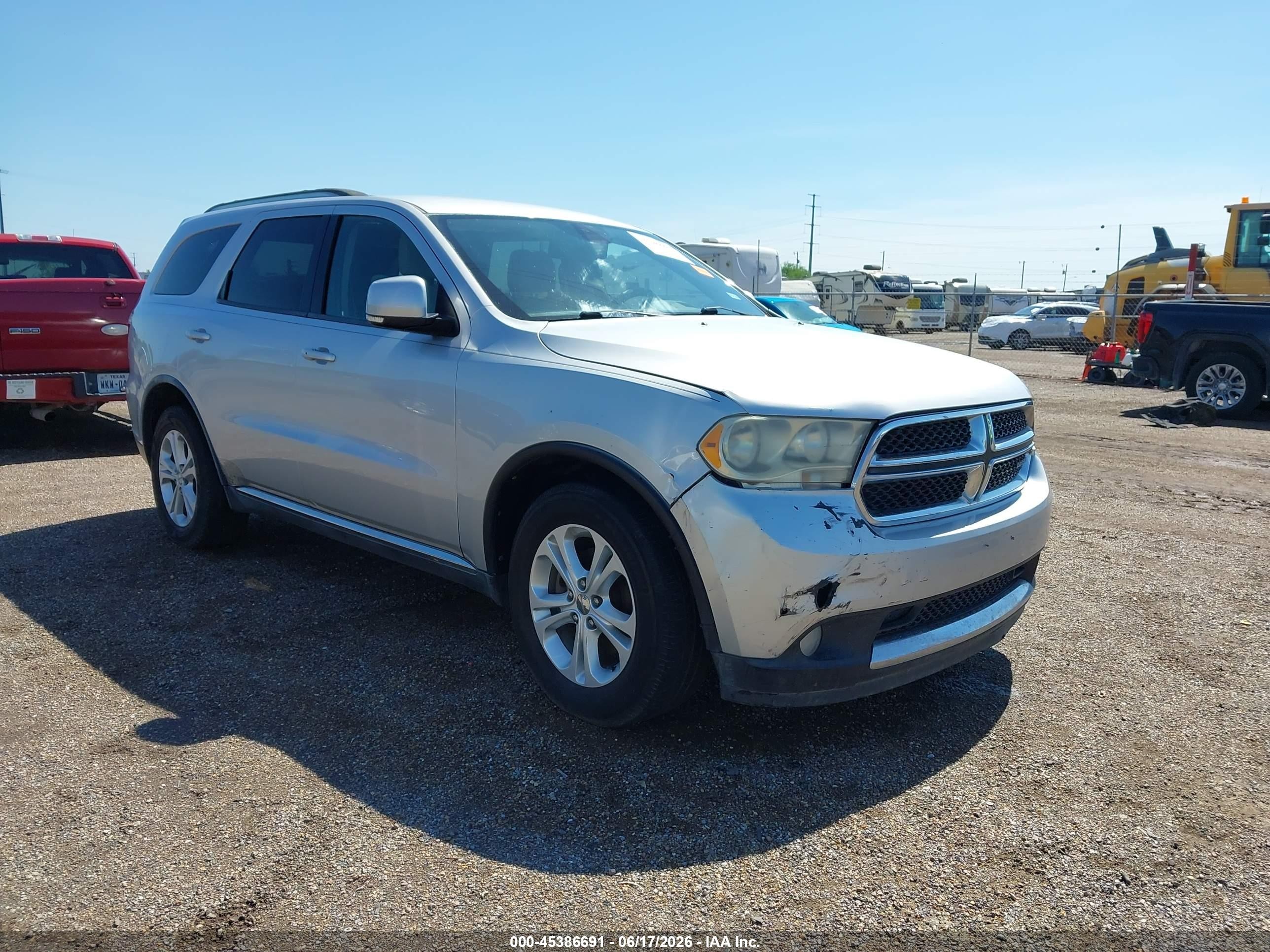 2011 Dodge Durango Crew Silver vin: 1D4RD4GG3BC598188