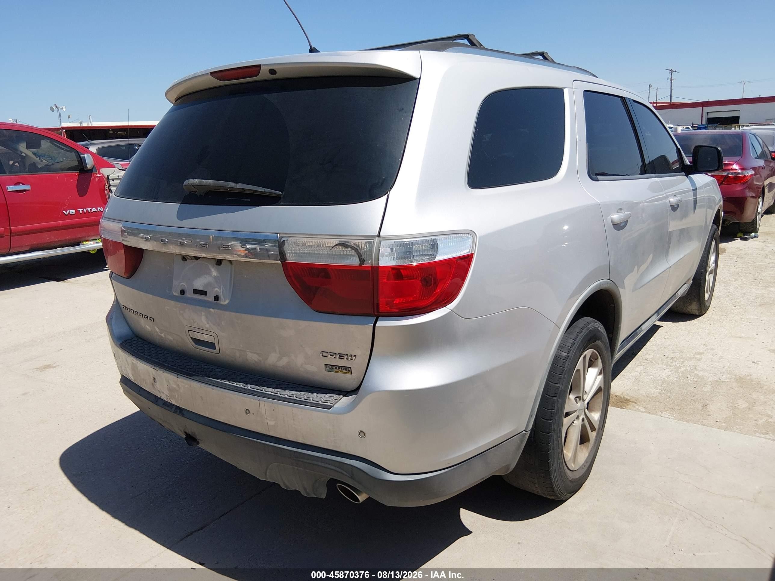 2011 Dodge Durango Crew Silver vin: 1D4RD4GG3BC660074
