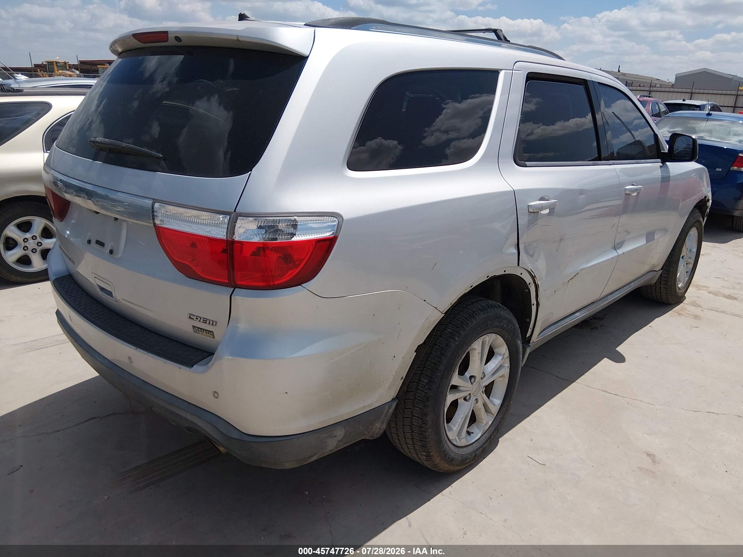 2011 Dodge Durango Crew Silver vin: 1D4RD4GG6BC720252