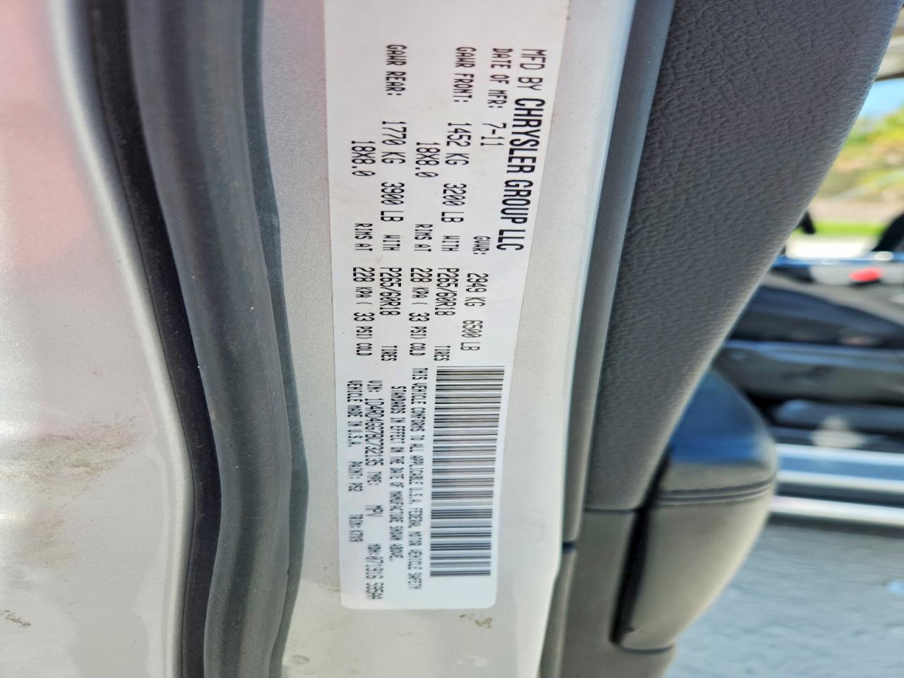 2011 Dodge Durango Crew Silver vin: 1D4RD4GG7BC732135