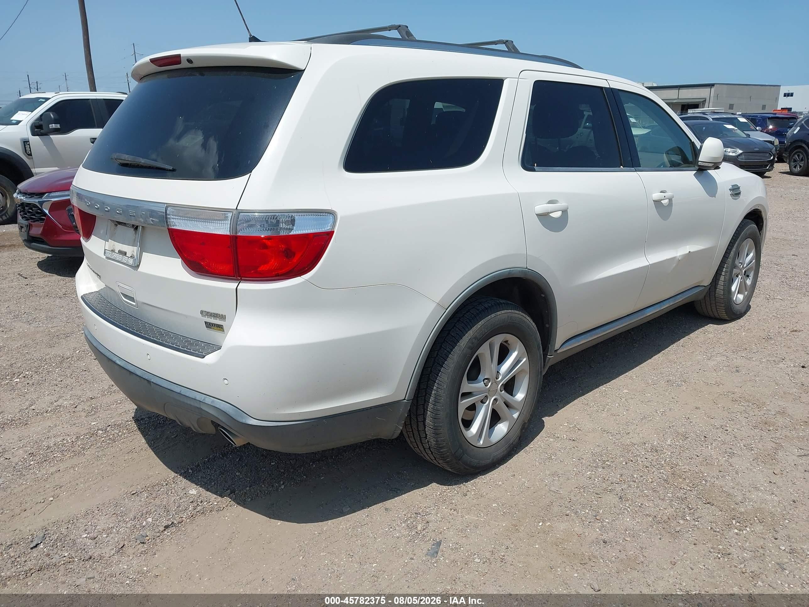 2011 Dodge Durango Crew White vin: 1D4RD4GGXBC660086