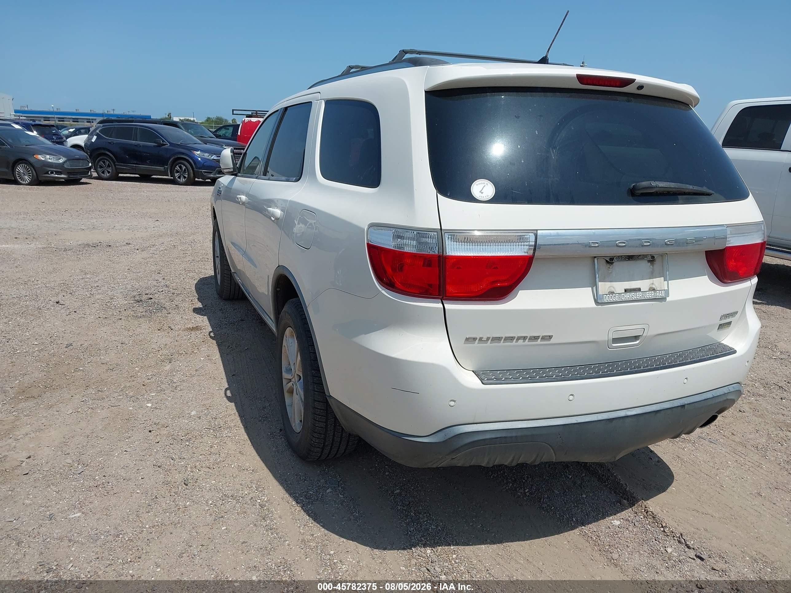 2011 Dodge Durango Crew White vin: 1D4RD4GGXBC660086