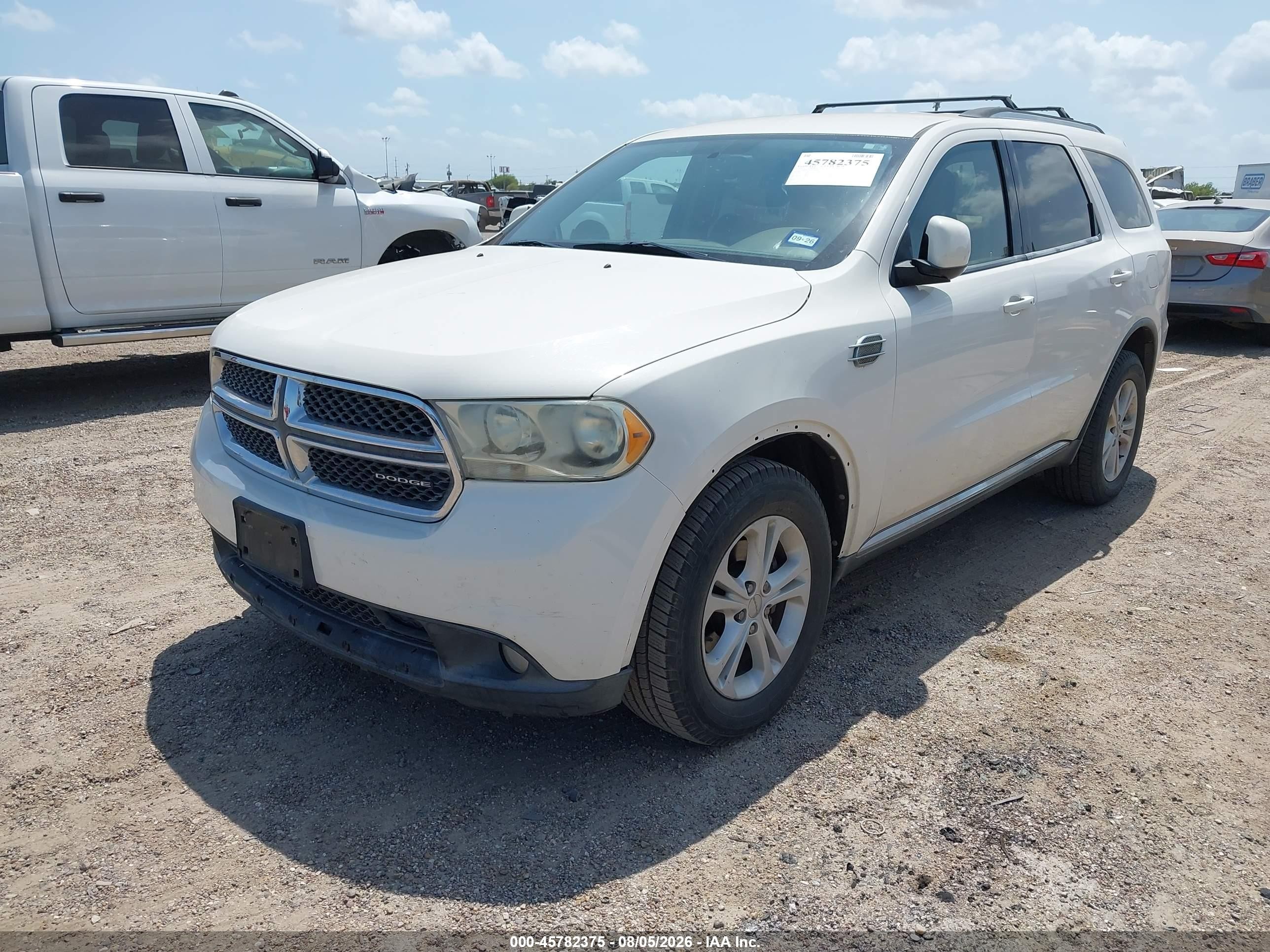 2011 Dodge Durango Crew White vin: 1D4RD4GGXBC660086