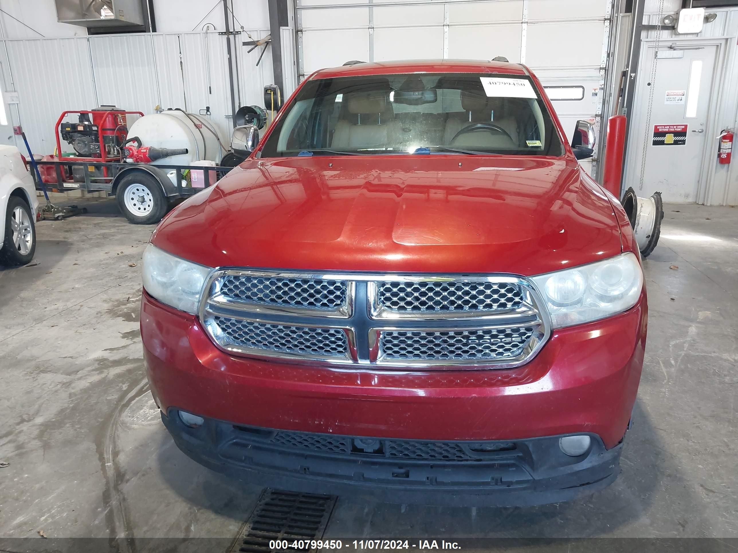 2011 Dodge Durango Citadel Red vin: 1D4RD5GG6BC613627