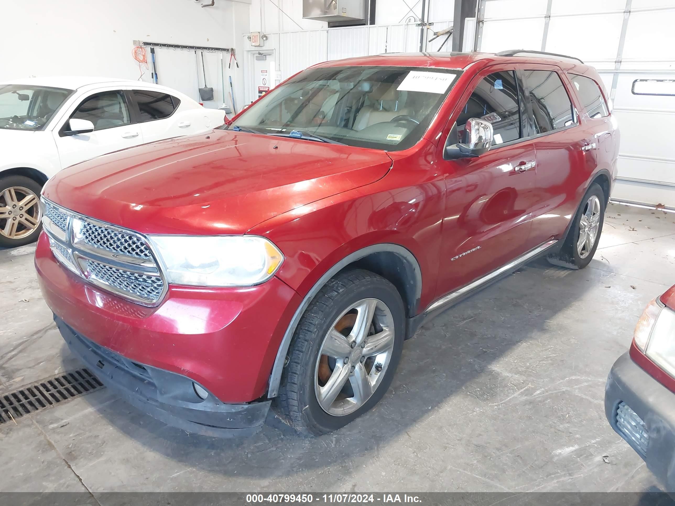2011 Dodge Durango Citadel Red vin: 1D4RD5GG6BC613627