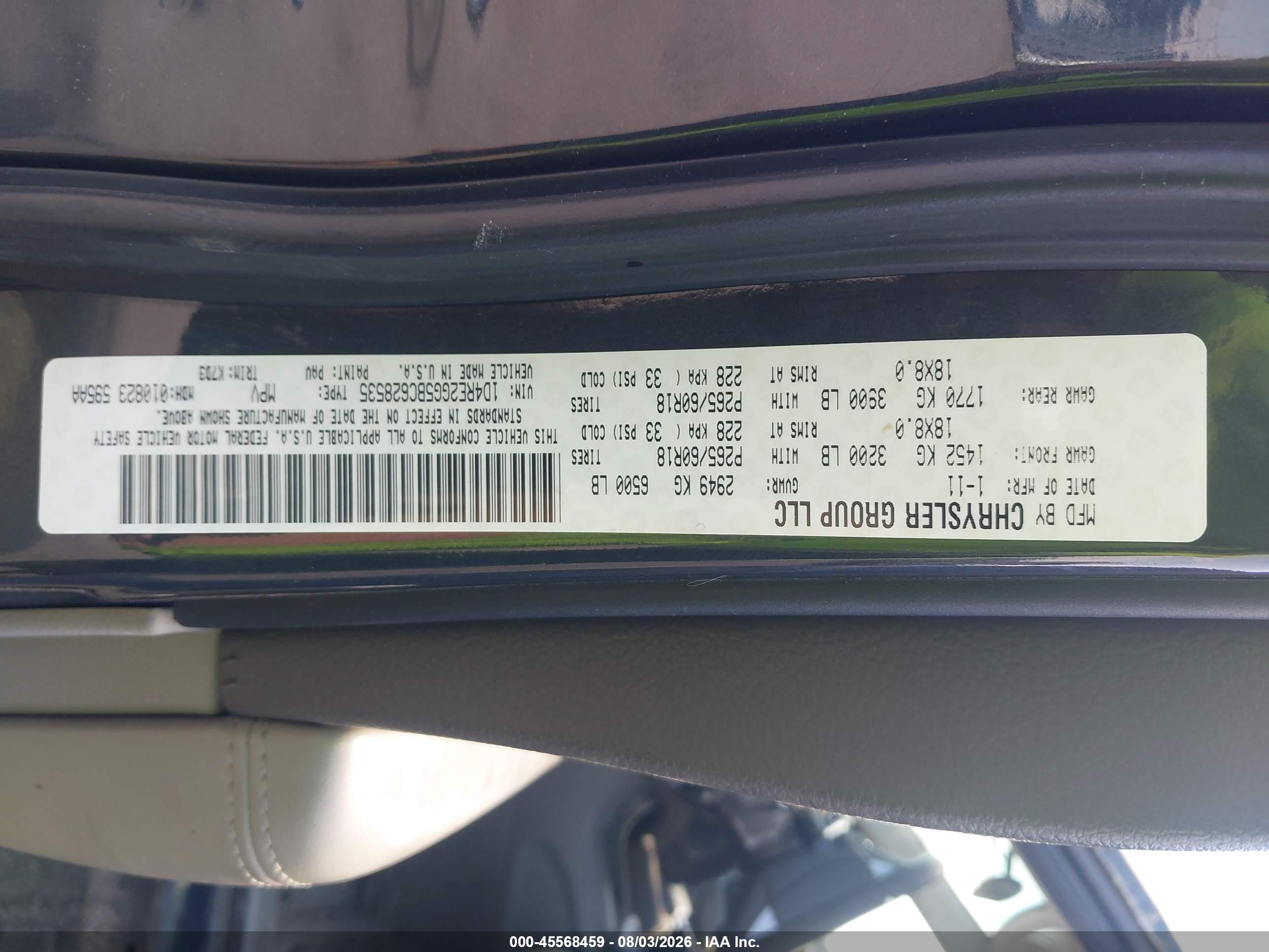 2011 Dodge Durango Express Gray vin: 1D4RE2GG5BC628535