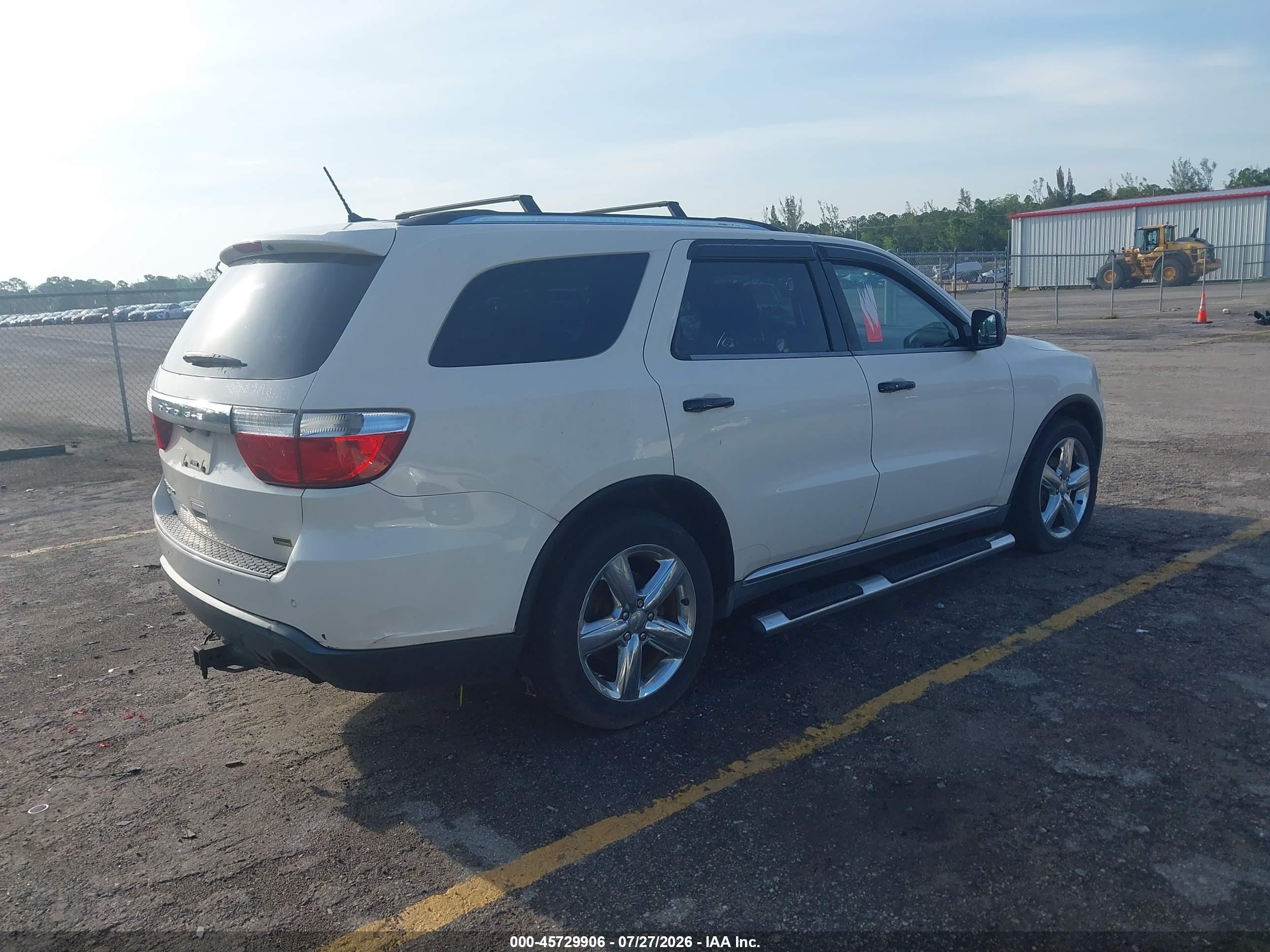 2011 Dodge Durango Express White vin: 1D4RE2GG5BC740395