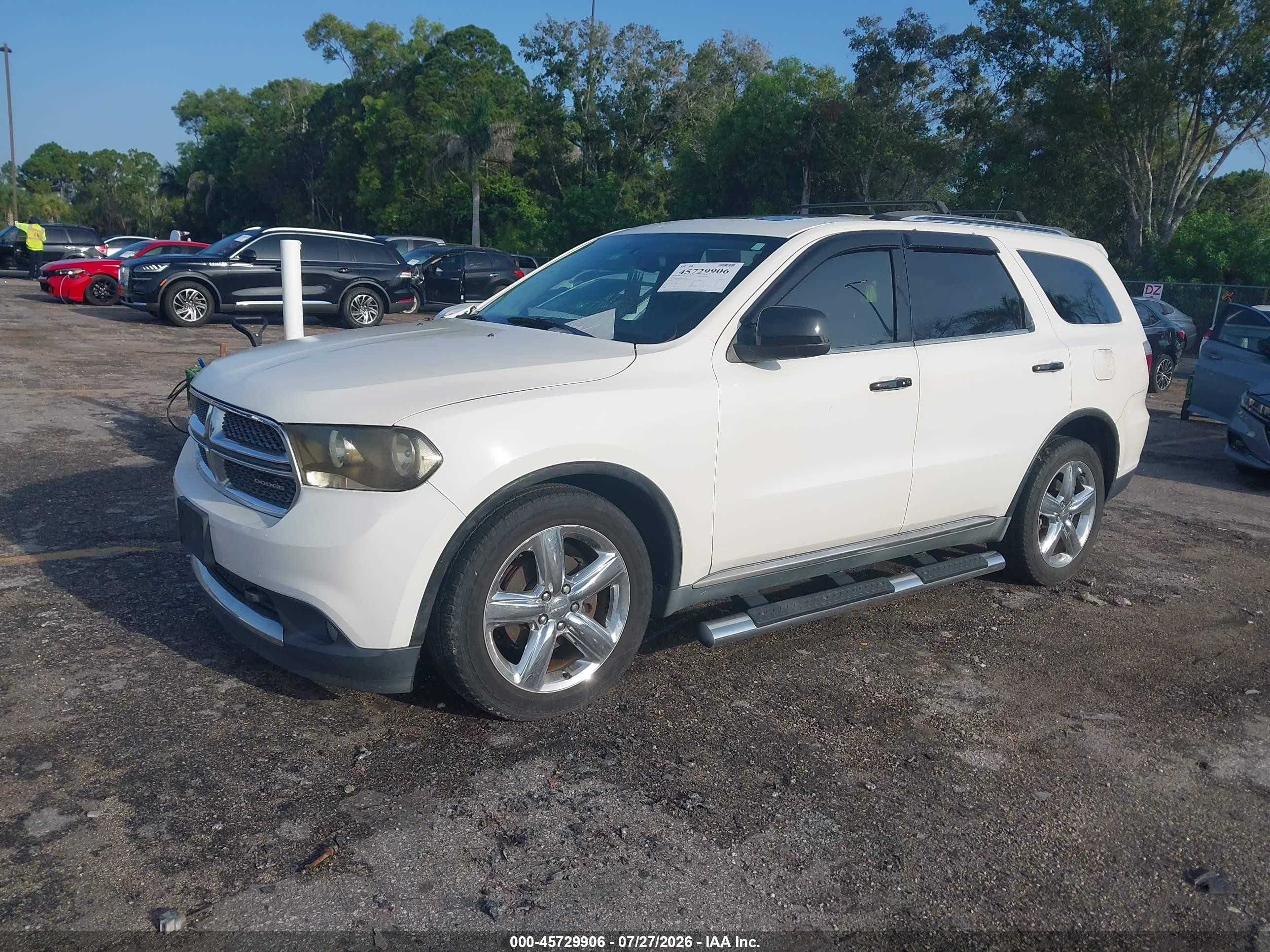 2011 Dodge Durango Express White vin: 1D4RE2GG5BC740395