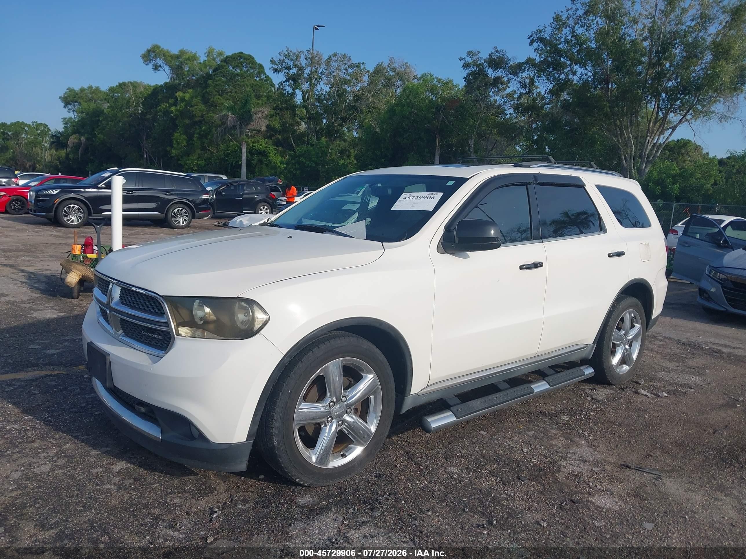 2011 Dodge Durango Express White vin: 1D4RE2GG5BC740395