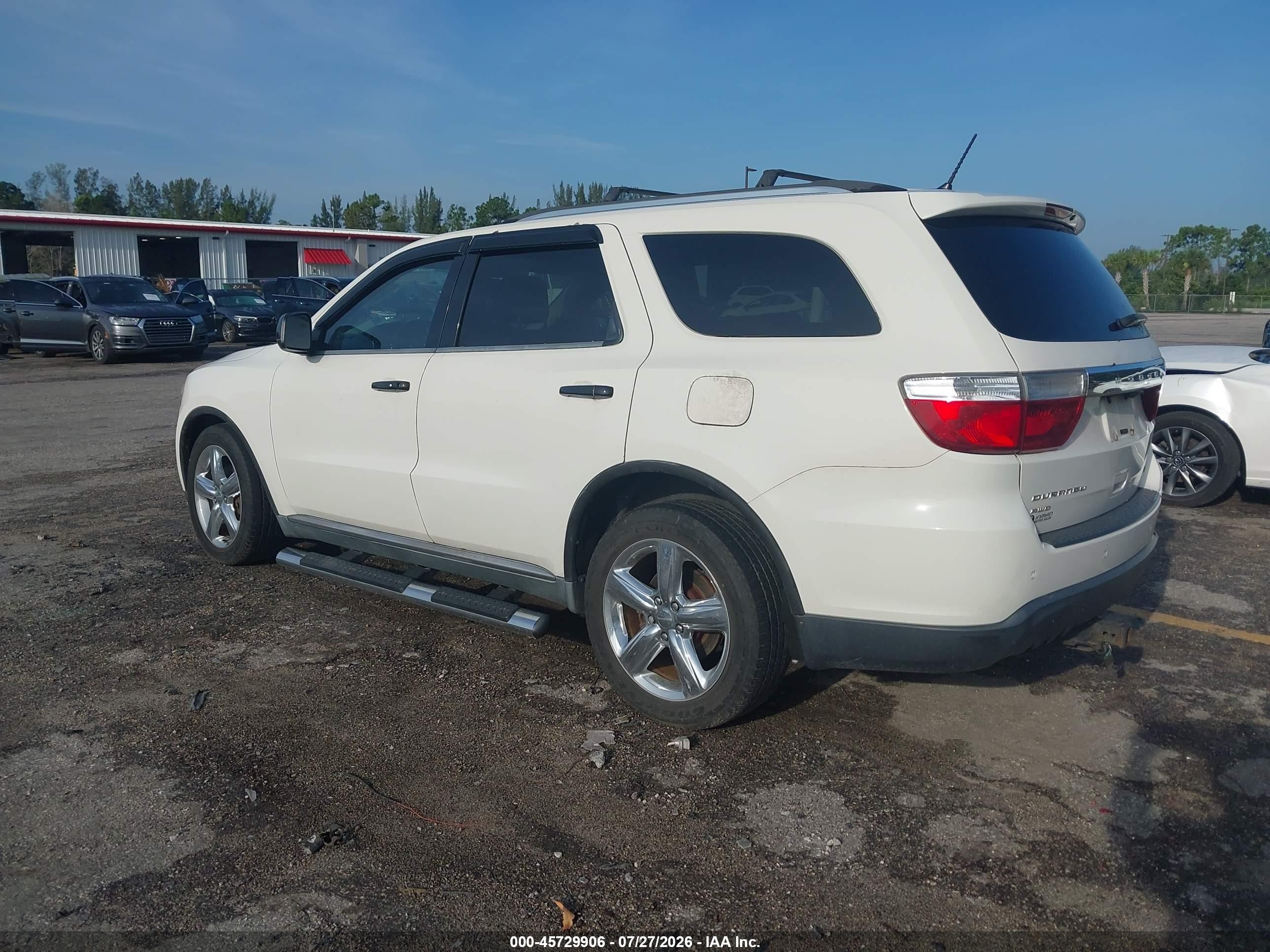 2011 Dodge Durango Express White vin: 1D4RE2GG5BC740395