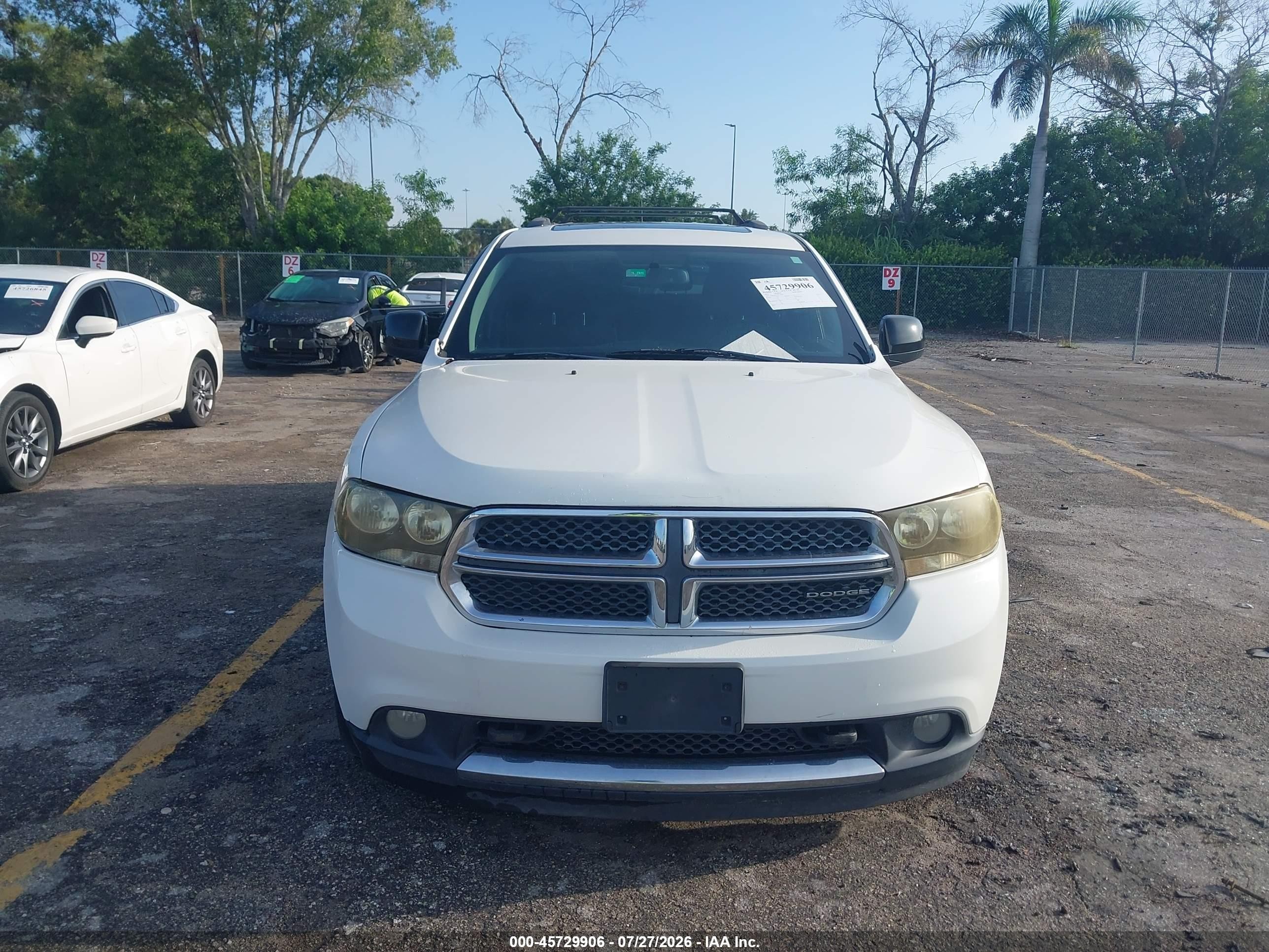 2011 Dodge Durango Express White vin: 1D4RE2GG5BC740395
