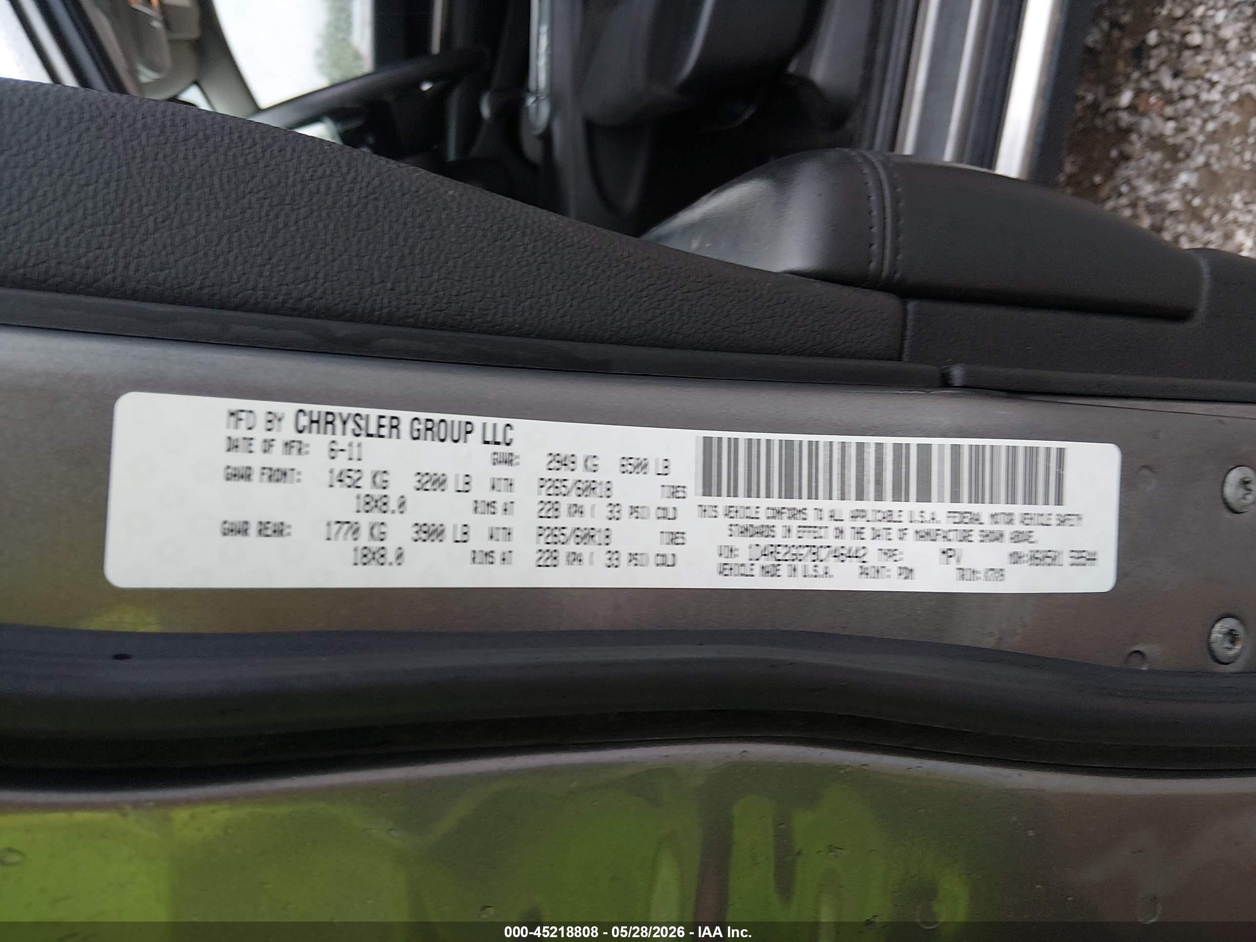 2011 Dodge Durango Express Gray vin: 1D4RE2GG7BC746442