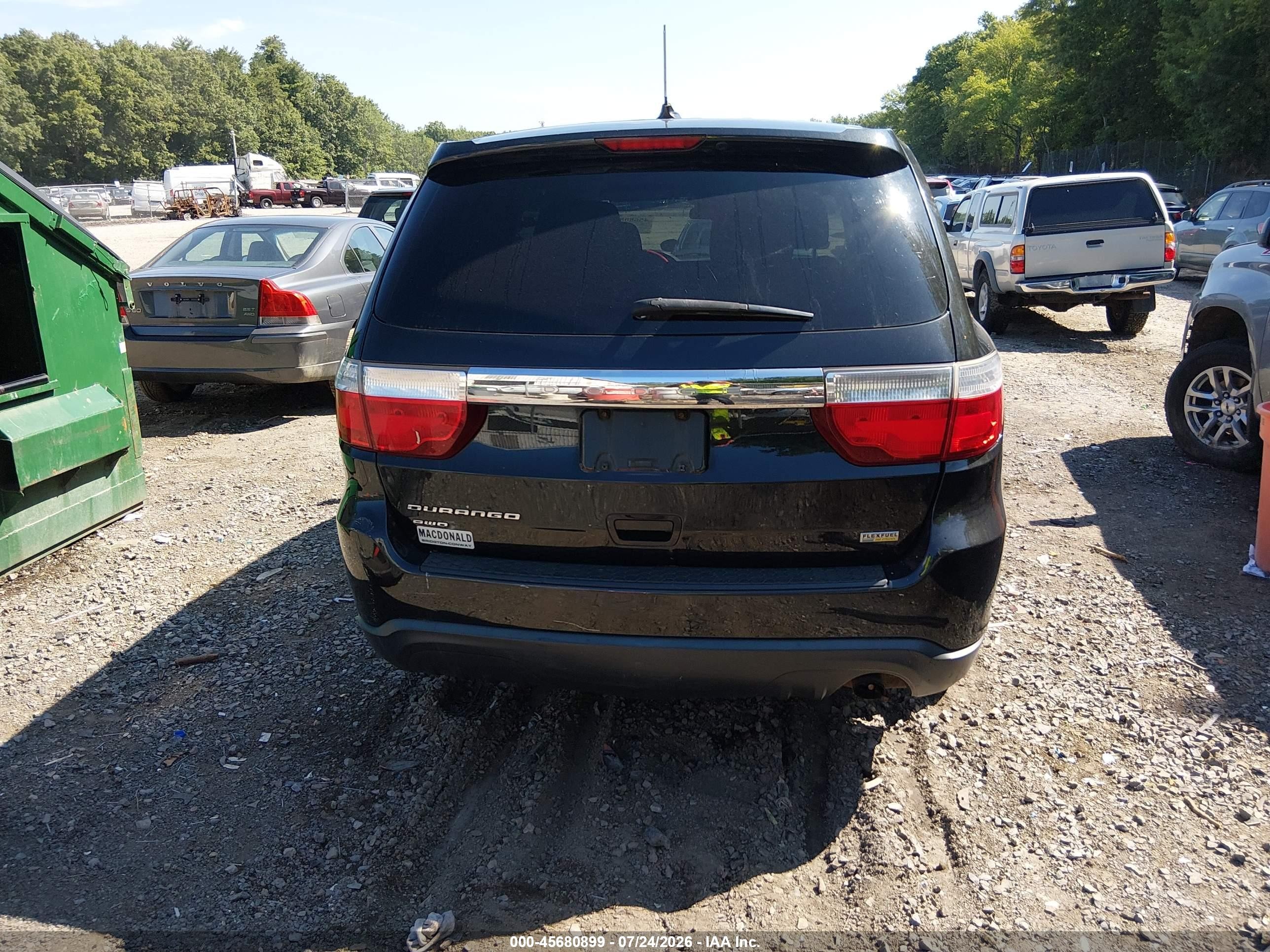 2011 Dodge Durango Express Black vin: 1D4RE2GG8BC684792