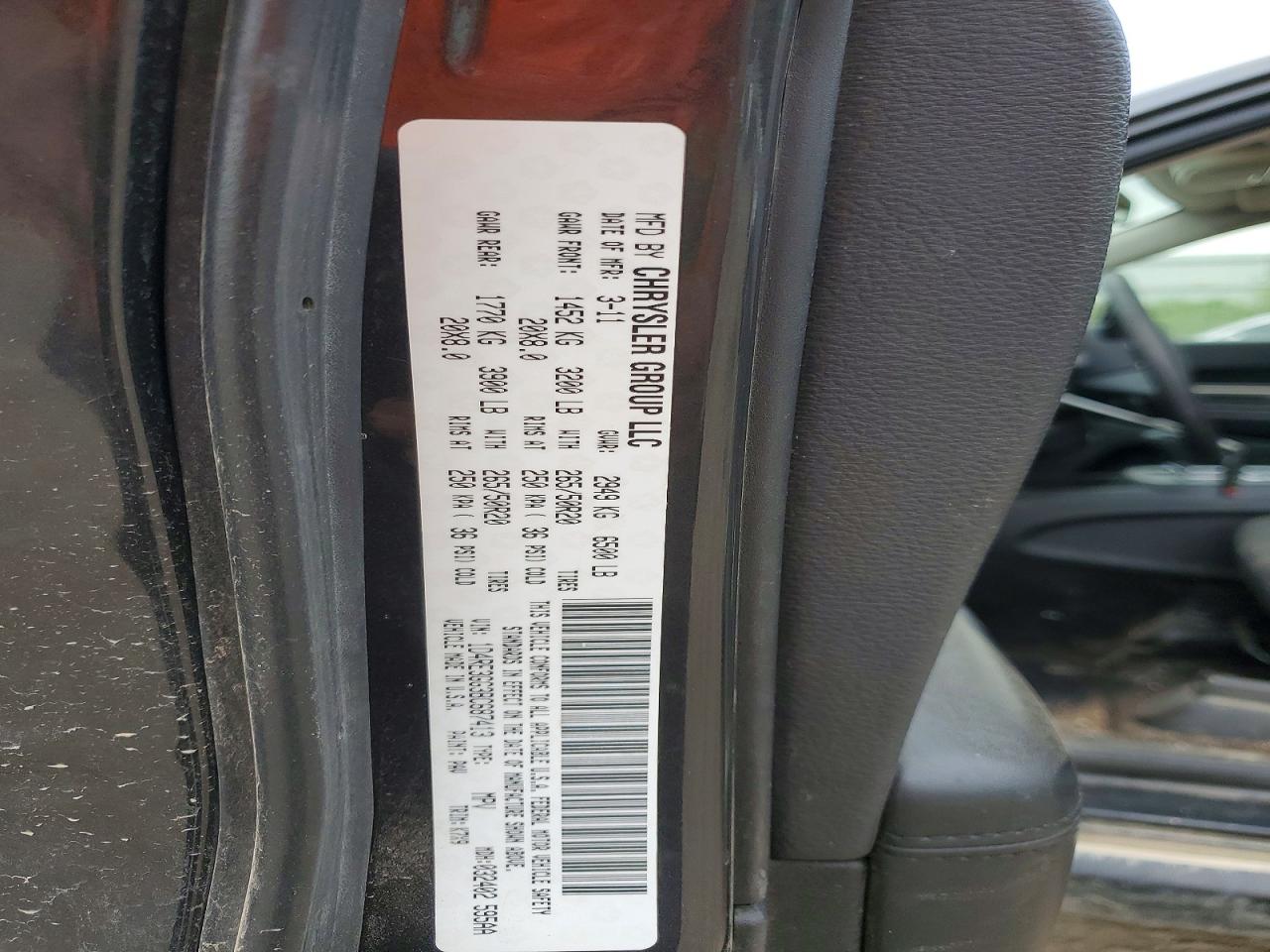 2011 Dodge Durango Heat Gray vin: 1D4RE3GG3BC687413