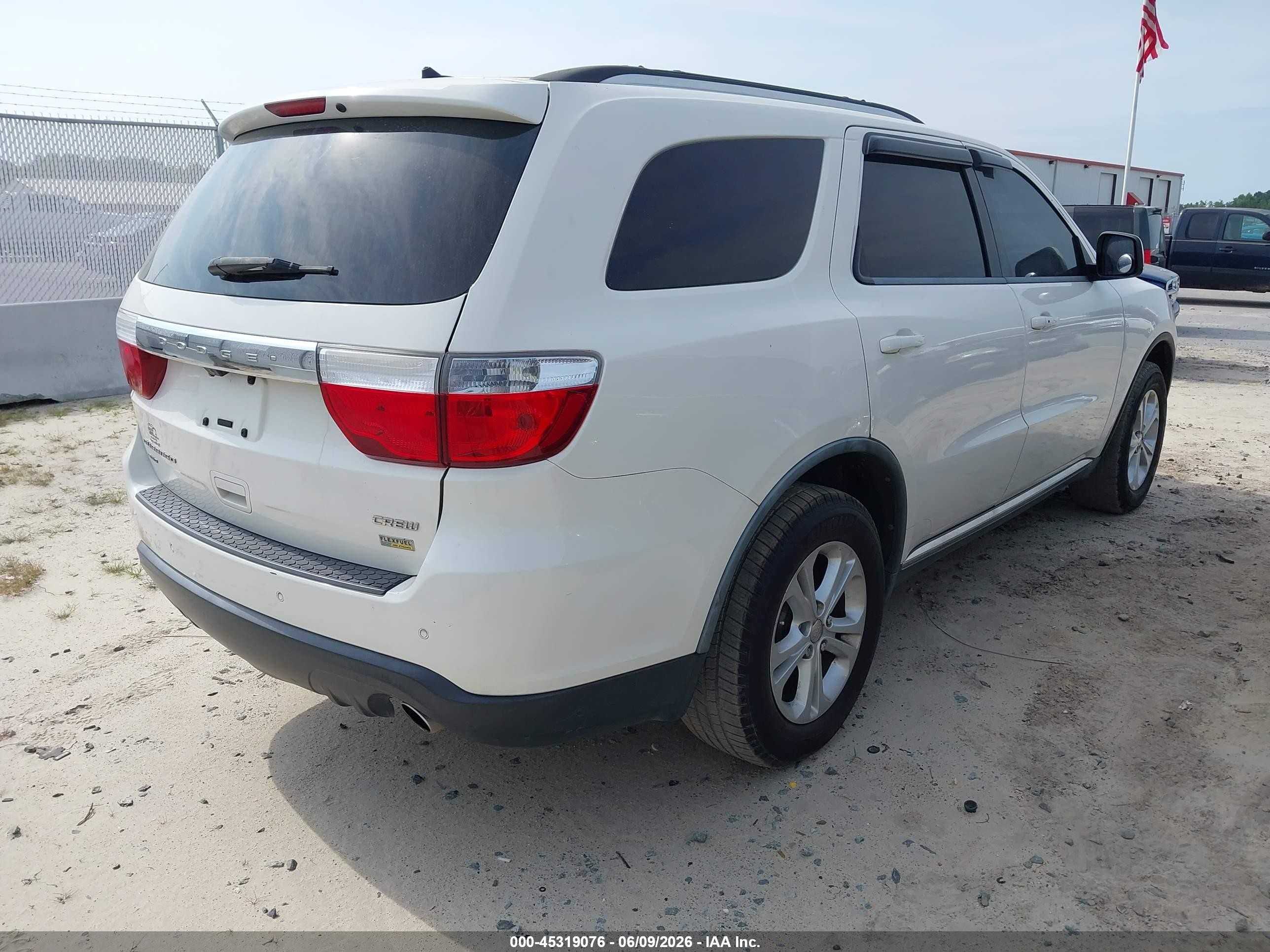 2011 Dodge Durango Crew White vin: 1D4RE4GG0BC720471