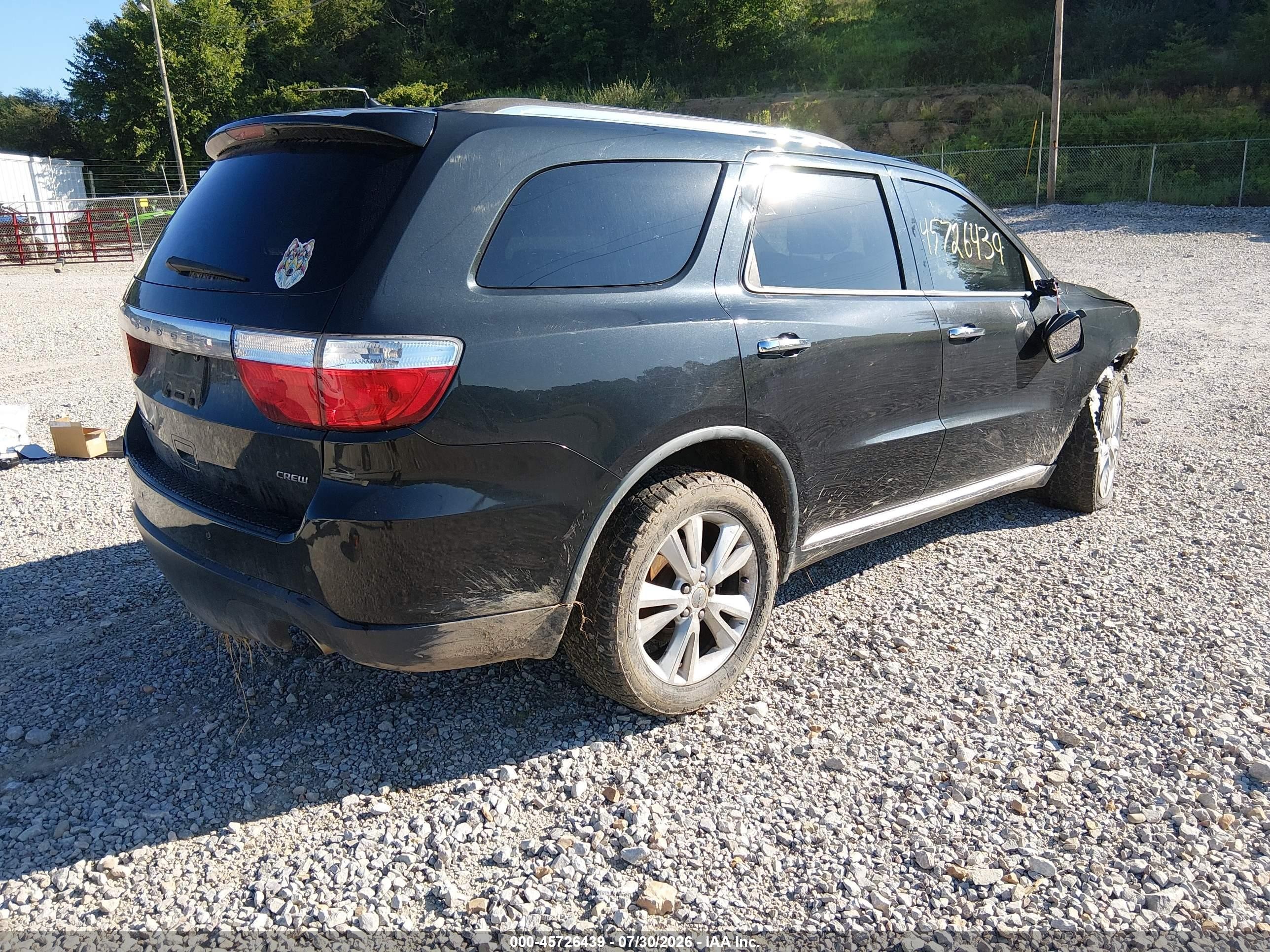 2011 Dodge Durango Crew Black vin: 1D4RE4GG2BC654117