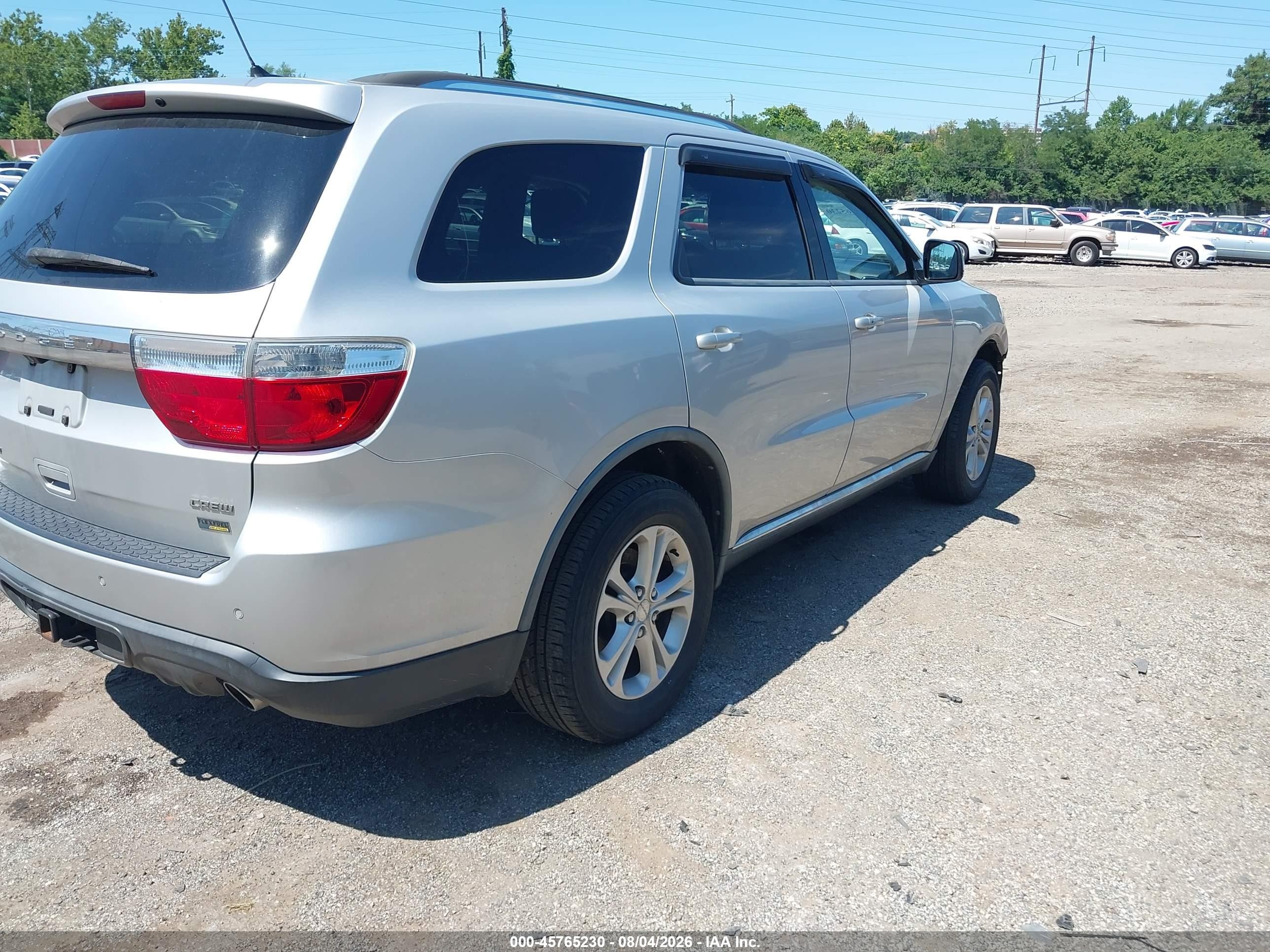 2011 Dodge Durango Crew Silver vin: 1D4RE4GG2BC732377