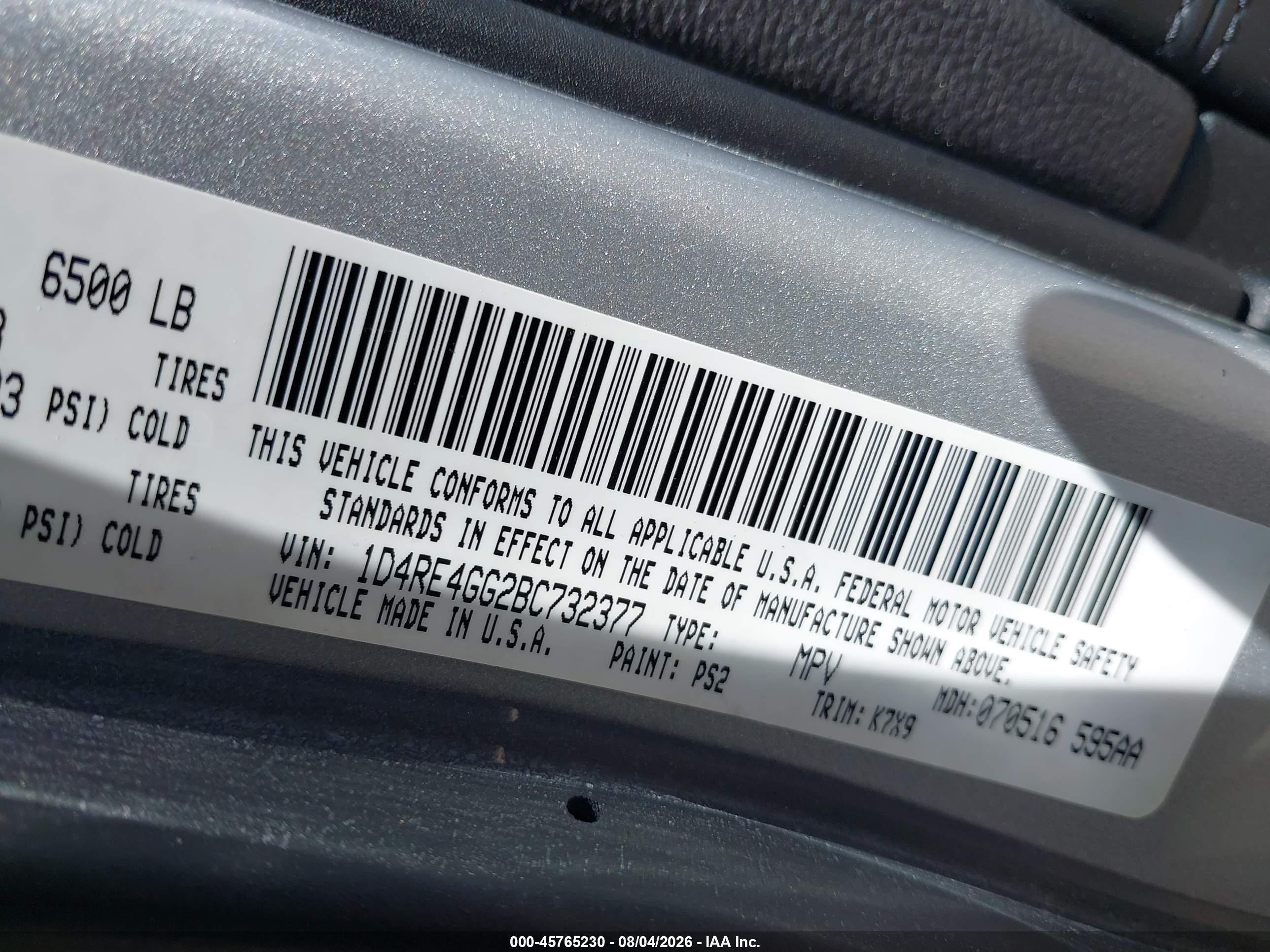 2011 Dodge Durango Crew Silver vin: 1D4RE4GG2BC732377