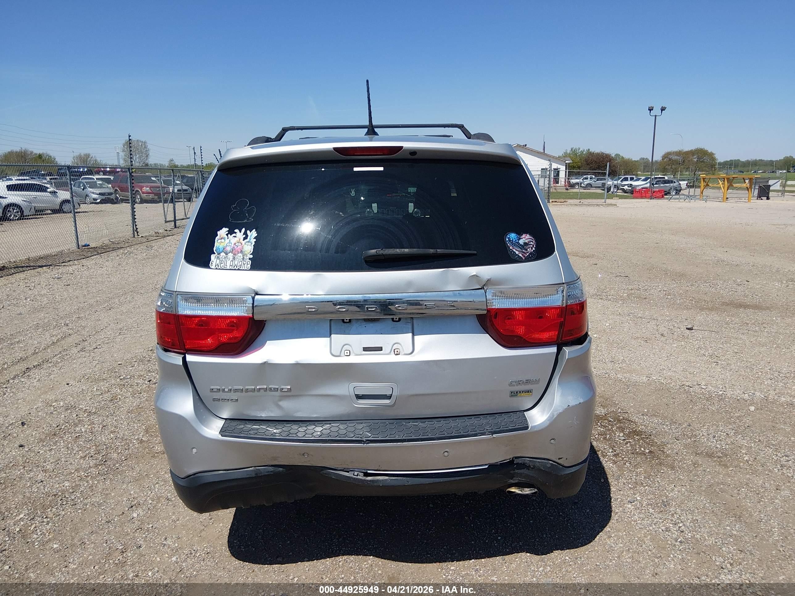 2011 Dodge Durango Crew Silver vin: 1D4RE4GG3BC650738