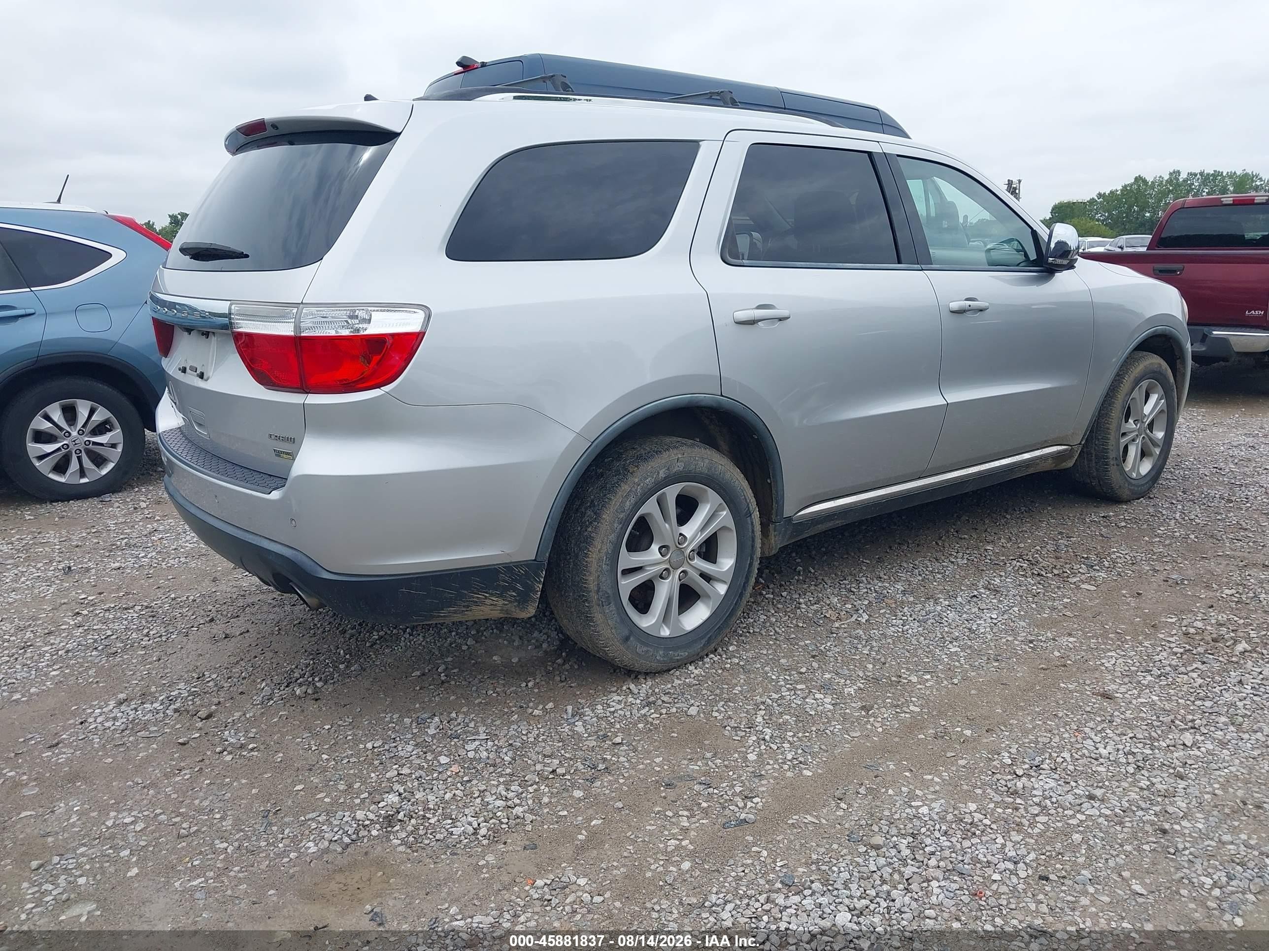 2011 Dodge Durango Crew Silver vin: 1D4RE4GG5BC692926