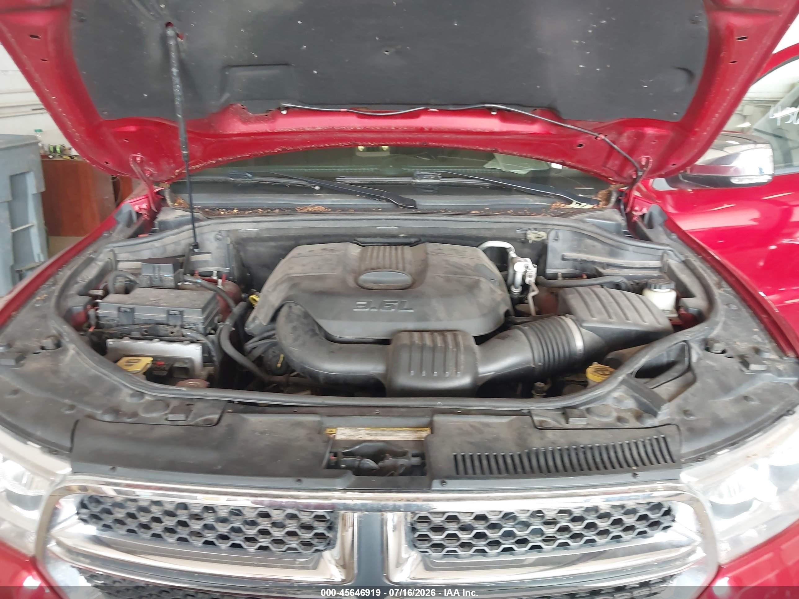 2011 Dodge Durango Crew Красный vin: 1D4RE4GG6BC599266