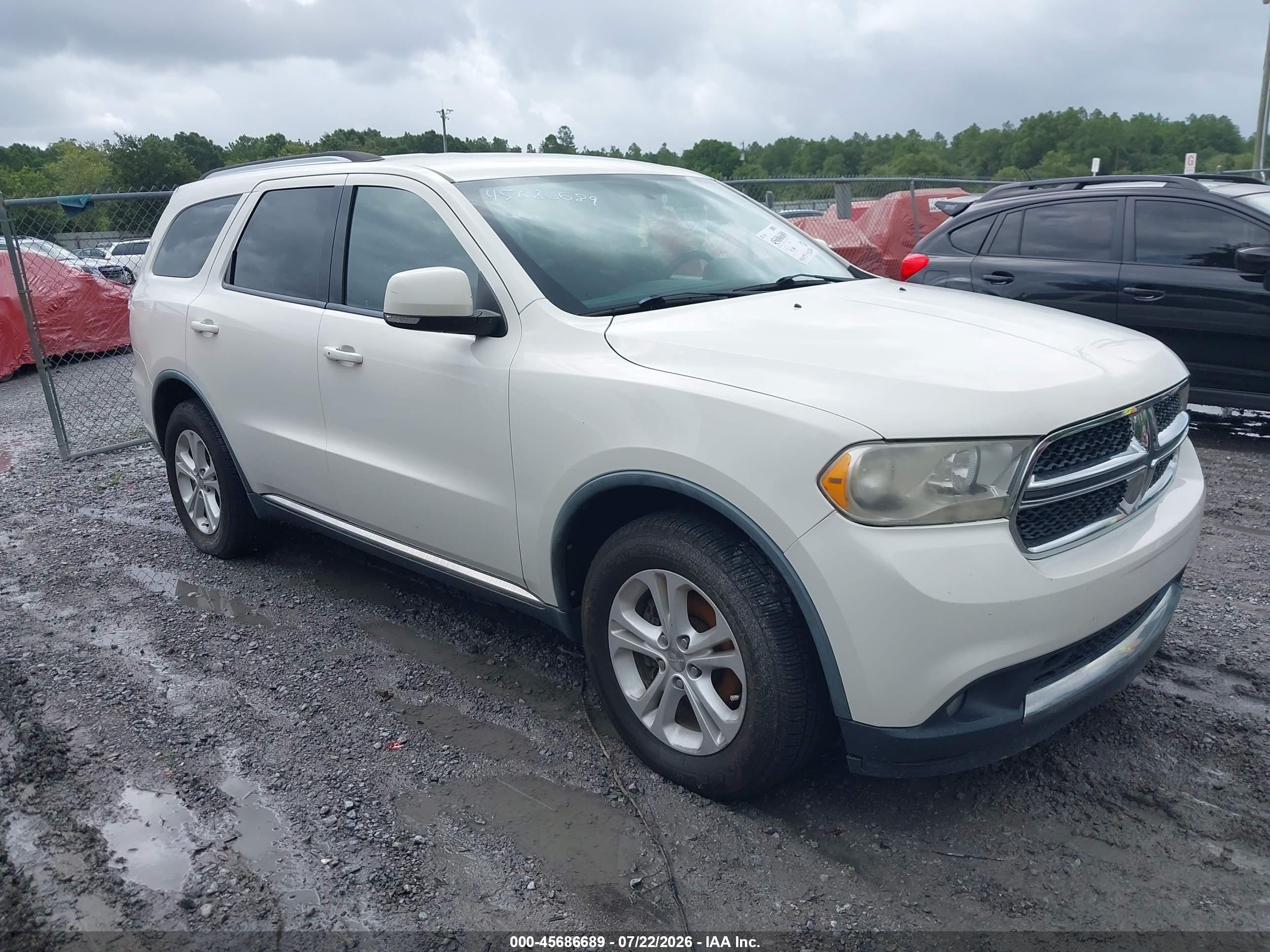 2011 Dodge Durango Crew White vin: 1D4RE4GG6BC634596